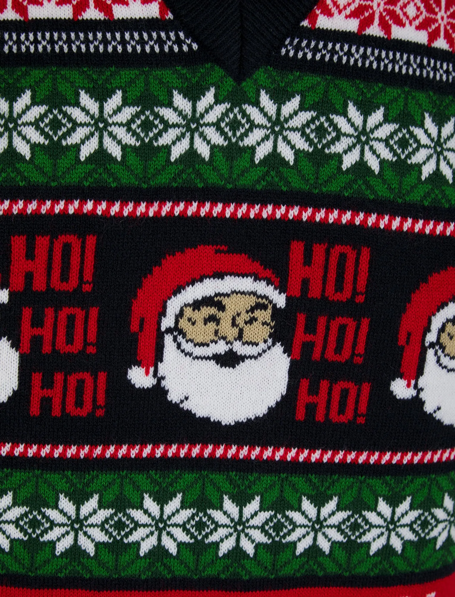 Men's Candy Tree Motif Novelty Knitted Christmas V-Neck Sleeveless Tank Top in Ink - Merry Christmas sold by Tokyo Laundry product image thumbnail 3