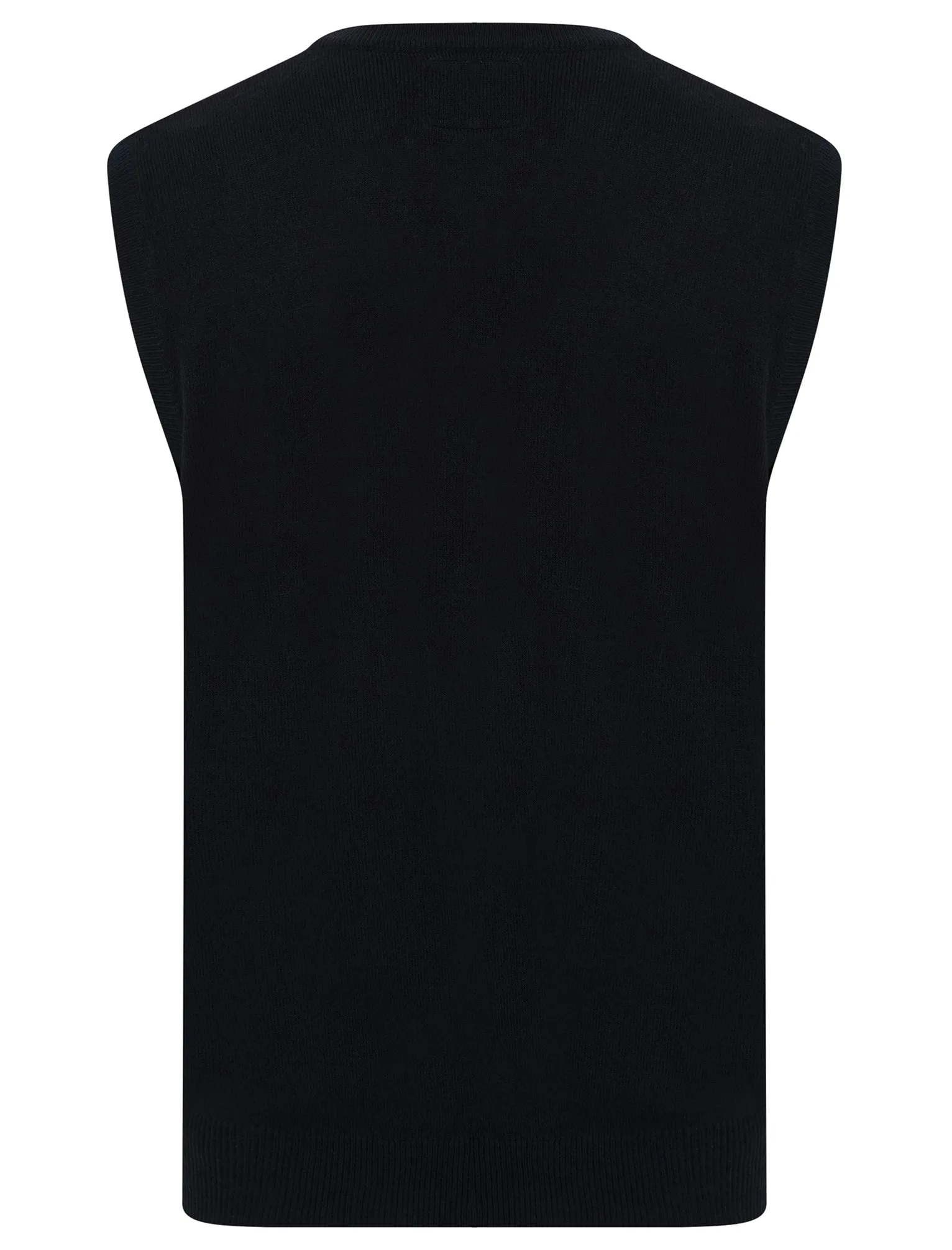 Men's Candy Tree Motif Novelty Knitted Christmas V-Neck Sleeveless Tank Top in Ink - Merry Christmas sold by Tokyo Laundry product image thumbnail 2