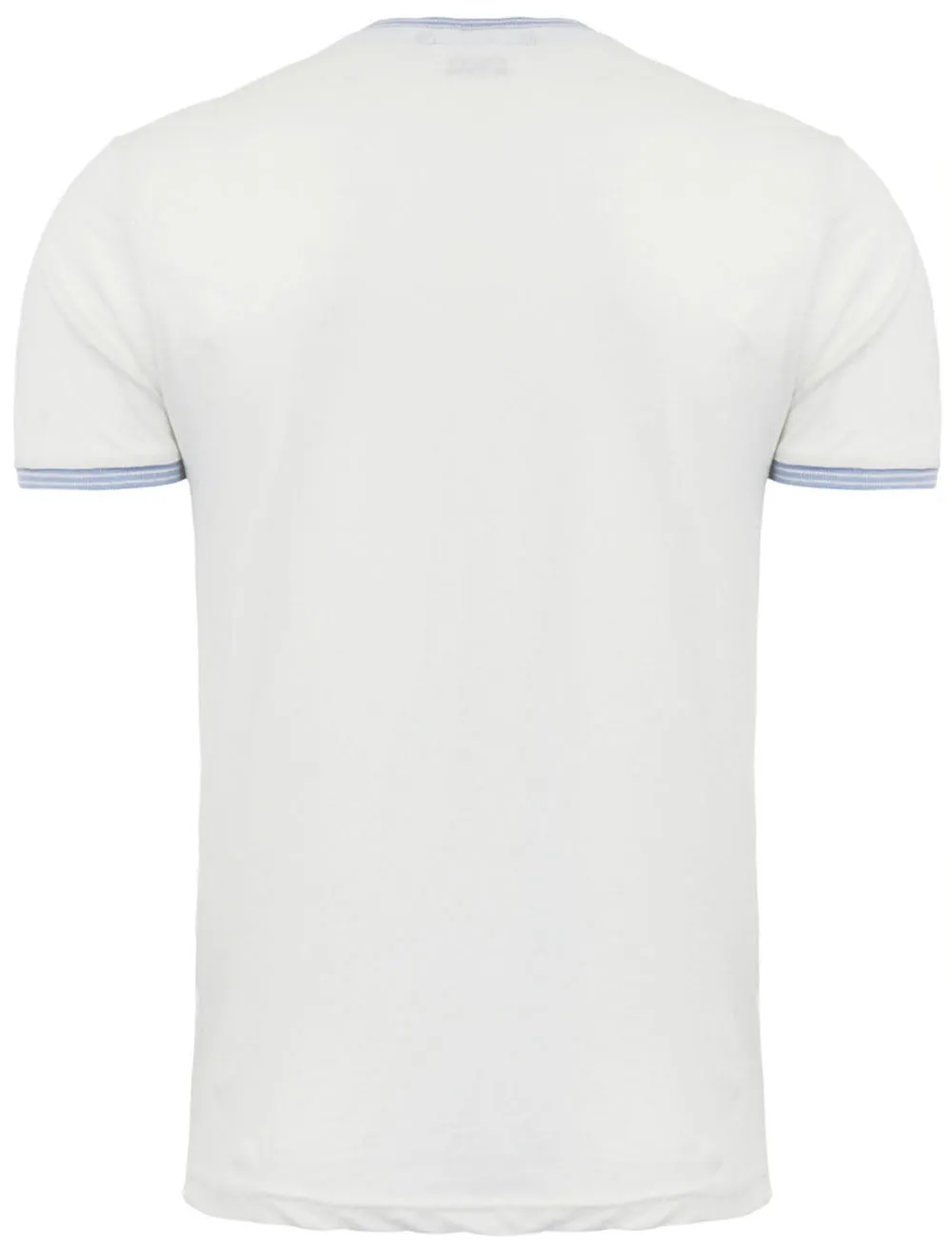 Gable Crew Neck T-Shirt with Chest Panel in Ecru & Sky Blue sold by Tokyo Laundry product image thumbnail 2