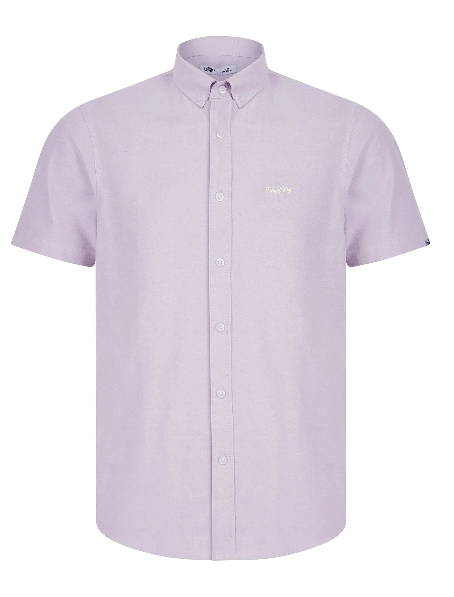 Tiberius Short Sleeve Oxford Cotton Shirt in Lilac - Tokyo Laundry sold by Tokyo Laundry
