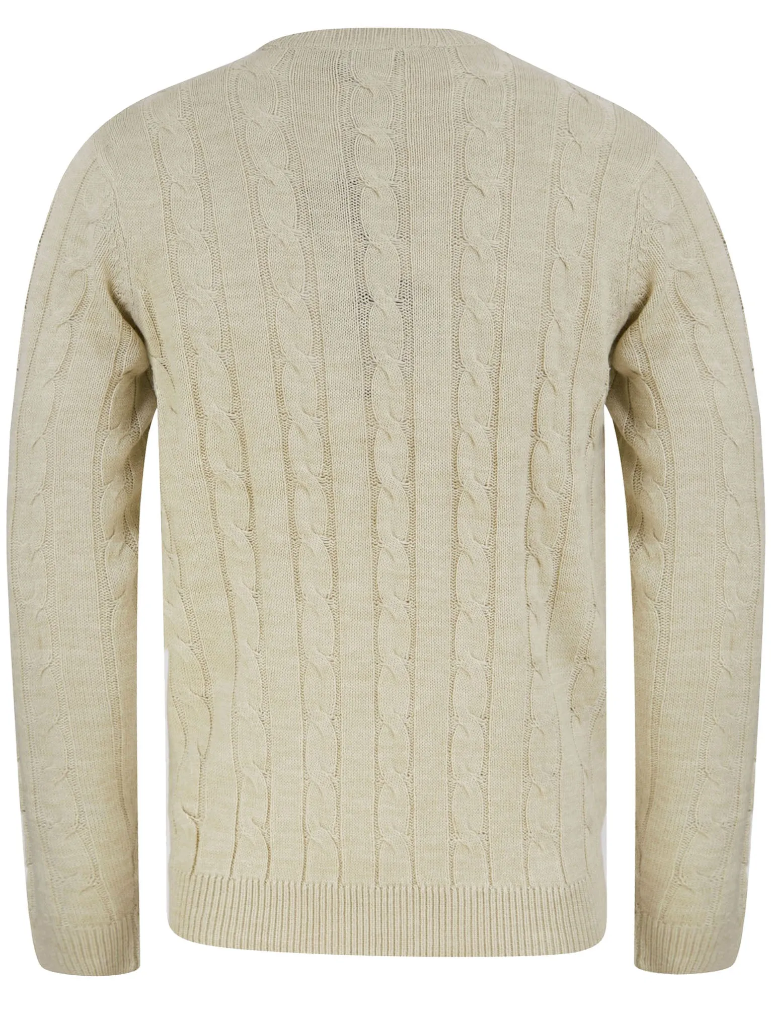 Clyde Cable Knit Crew Neck Jumper in Oatgrey Marl - Kensington Eastside sold by Tokyo Laundry product image thumbnail 2