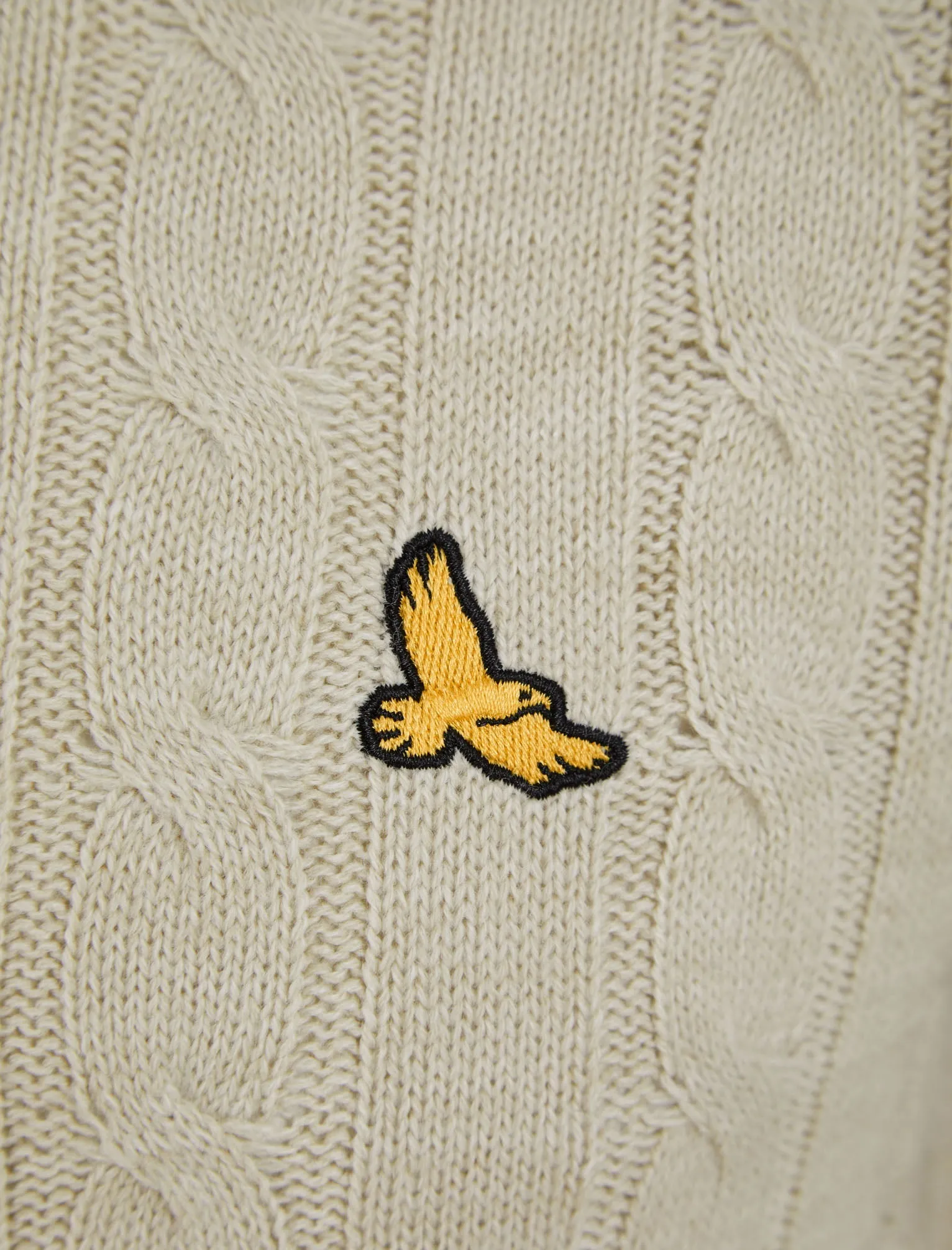 Clyde Cable Knit Crew Neck Jumper in Oatgrey Marl - Kensington Eastside sold by Tokyo Laundry product image thumbnail 3