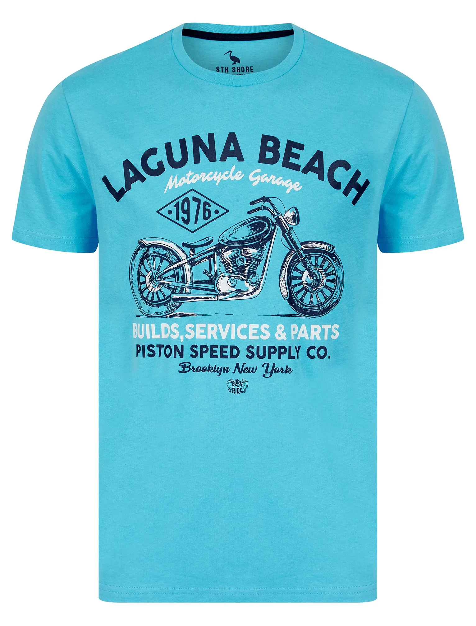 Mayfielding Motif Cotton Jersey T-Shirt in Swim Cap - South Shore sold by Tokyo Laundry