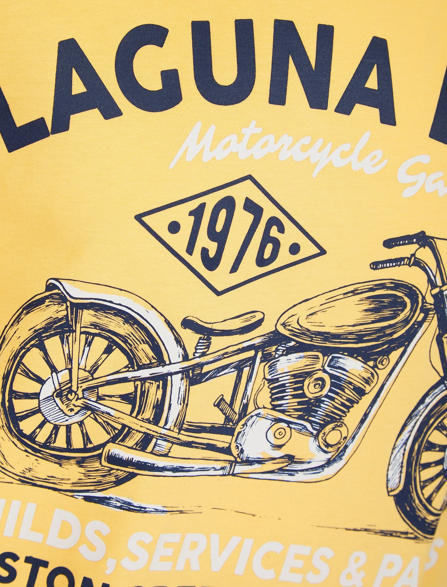 Mayfielding Motif Cotton Jersey T-Shirt in Golden Cream - South Shore sold by Tokyo Laundry product image thumbnail 3