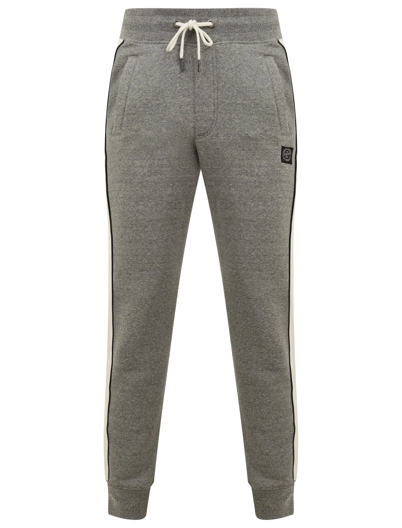 Greenwood Cuffed Joggers with Side Tape Detail In Light Grey Marl - Tokyo Laundry sold by Tokyo Laundry product image thumbnail 2