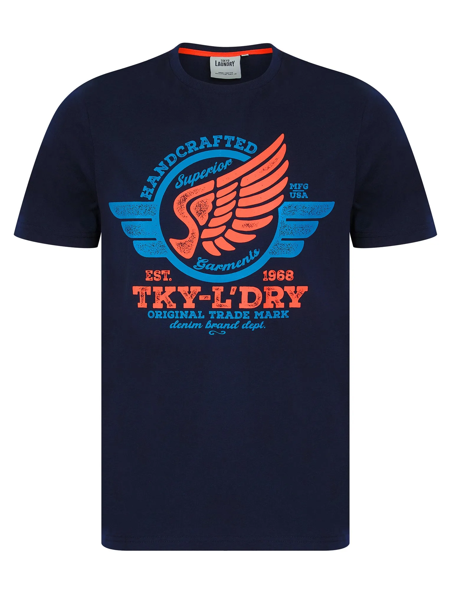 Hampson Motif Cotton Jersey T-Shirt in Sky Captain Navy - Tokyo Laundry sold by Tokyo Laundry