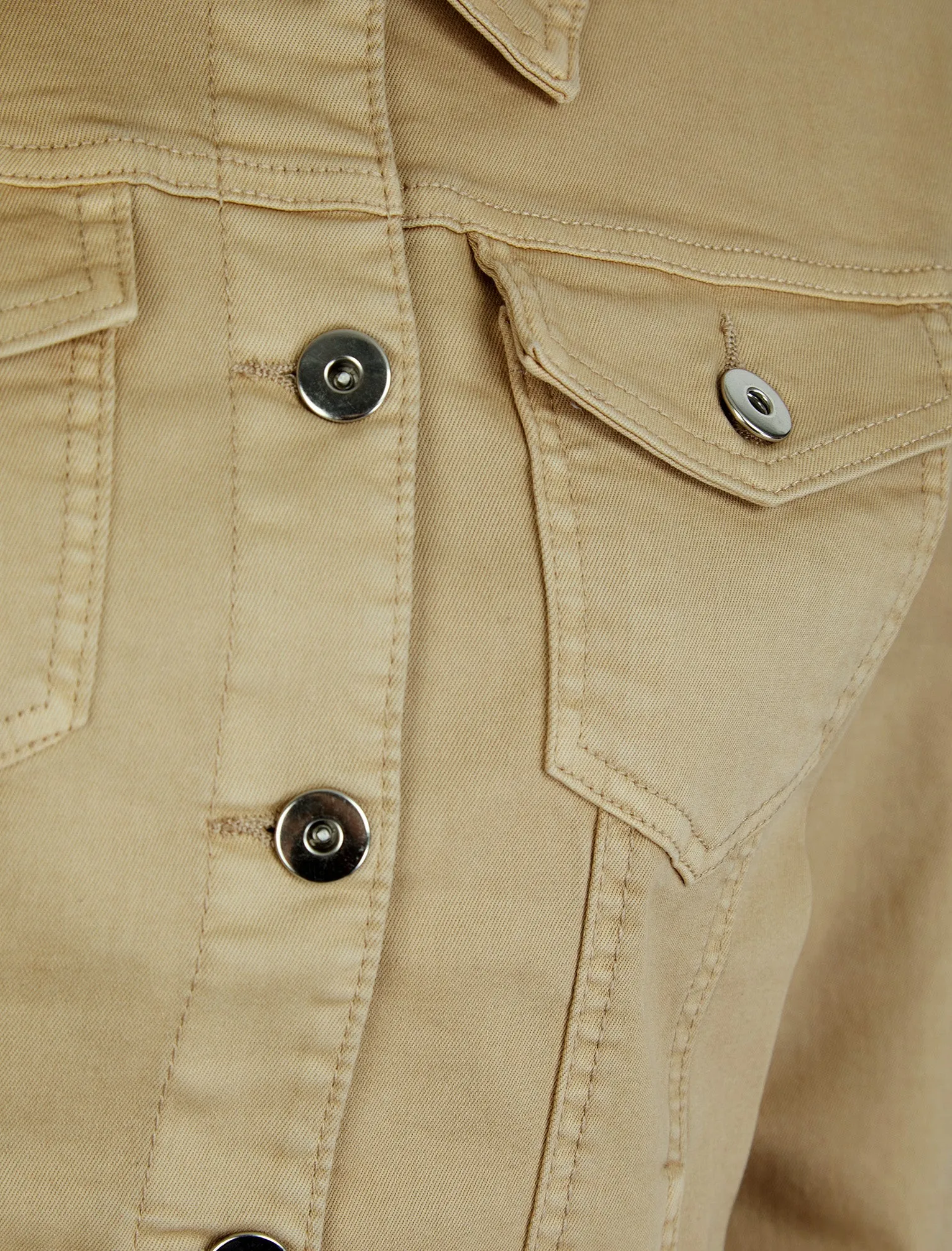 Feather Women's Stretch Cotton Denim Jacket in Taupe - Amara Reya sold by Tokyo Laundry product image thumbnail 3