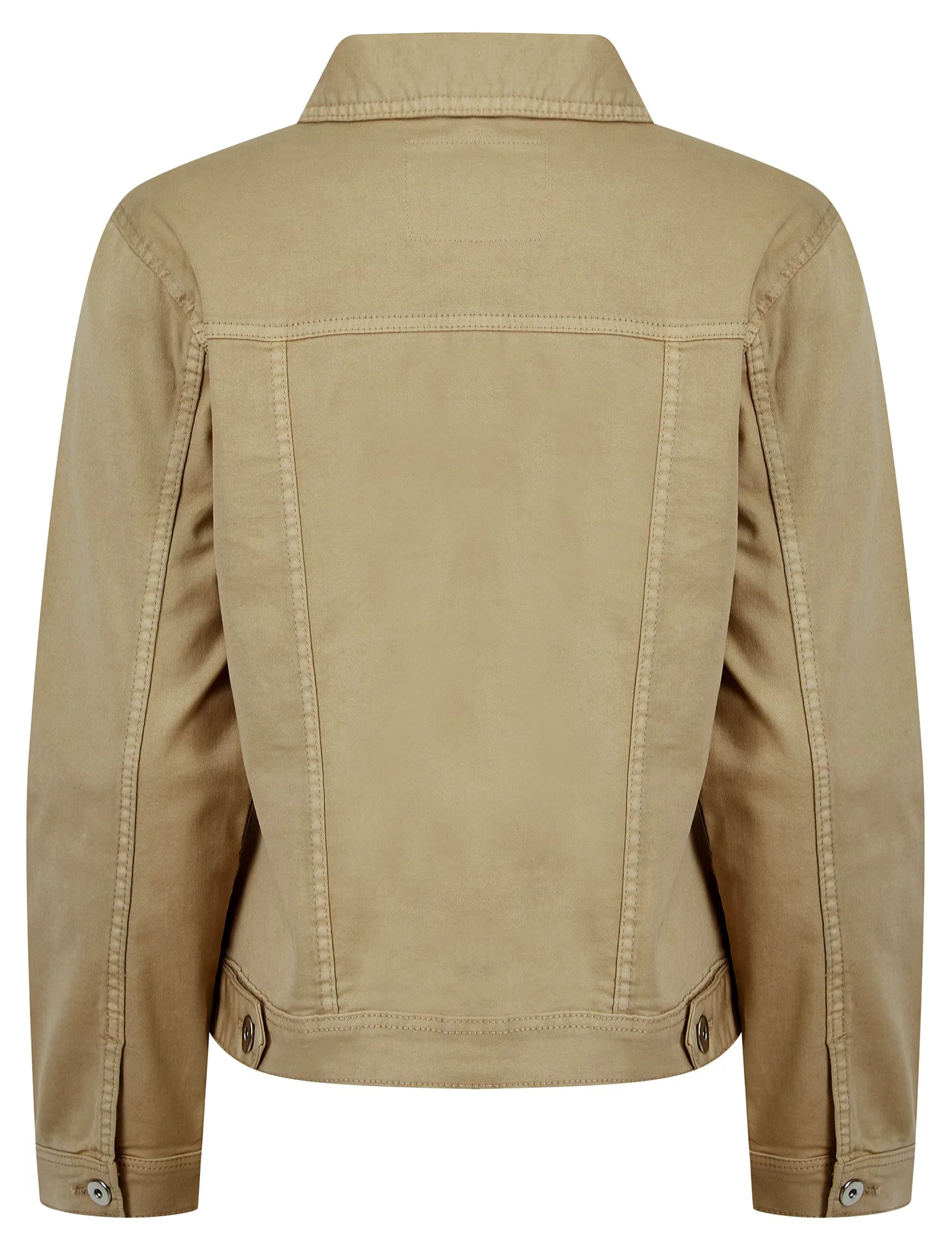 Feather Women's Stretch Cotton Denim Jacket in Taupe - Amara Reya sold by Tokyo Laundry product image thumbnail 2