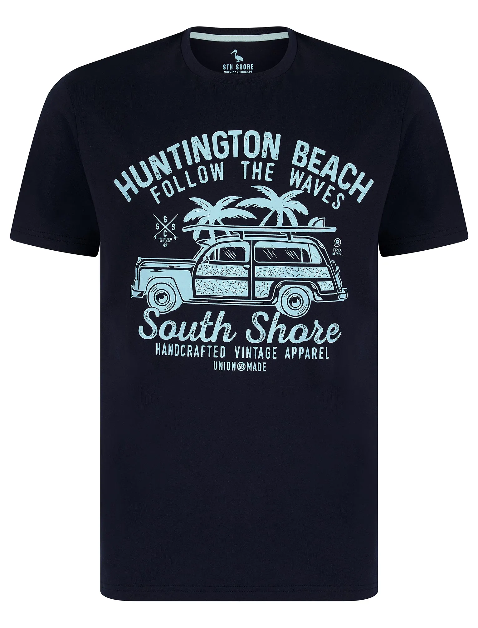 Colwell Motif Cotton Jersey T-Shirt in Sky Captain Navy - South Shore sold by Tokyo Laundry