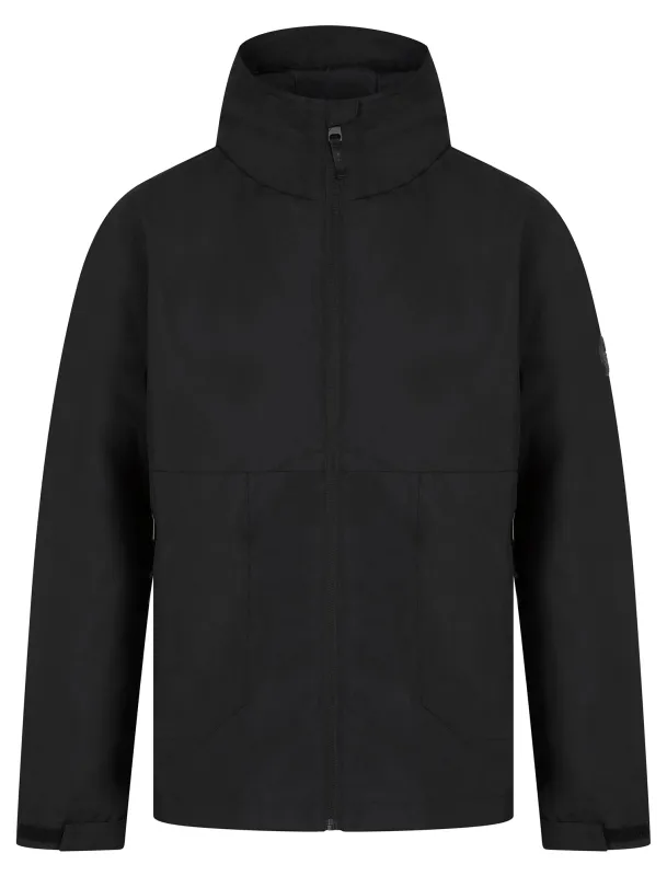 Lachlan Lightweight Windbreaker Jacket with Hood in Jet Black - Tokyo Laundry sold by Tokyo Laundry