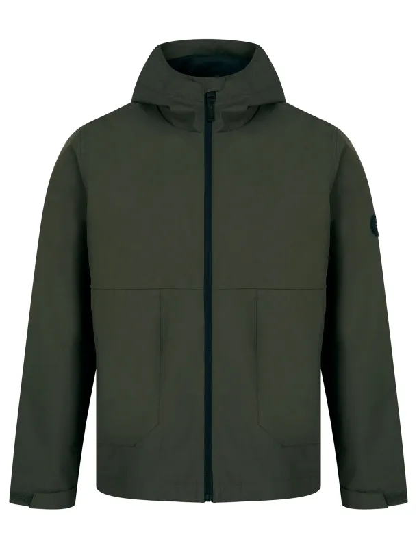 Lachlan Lightweight Windbreaker Jacket with Hood in Khaki - Tokyo Laundry sold by Tokyo Laundry