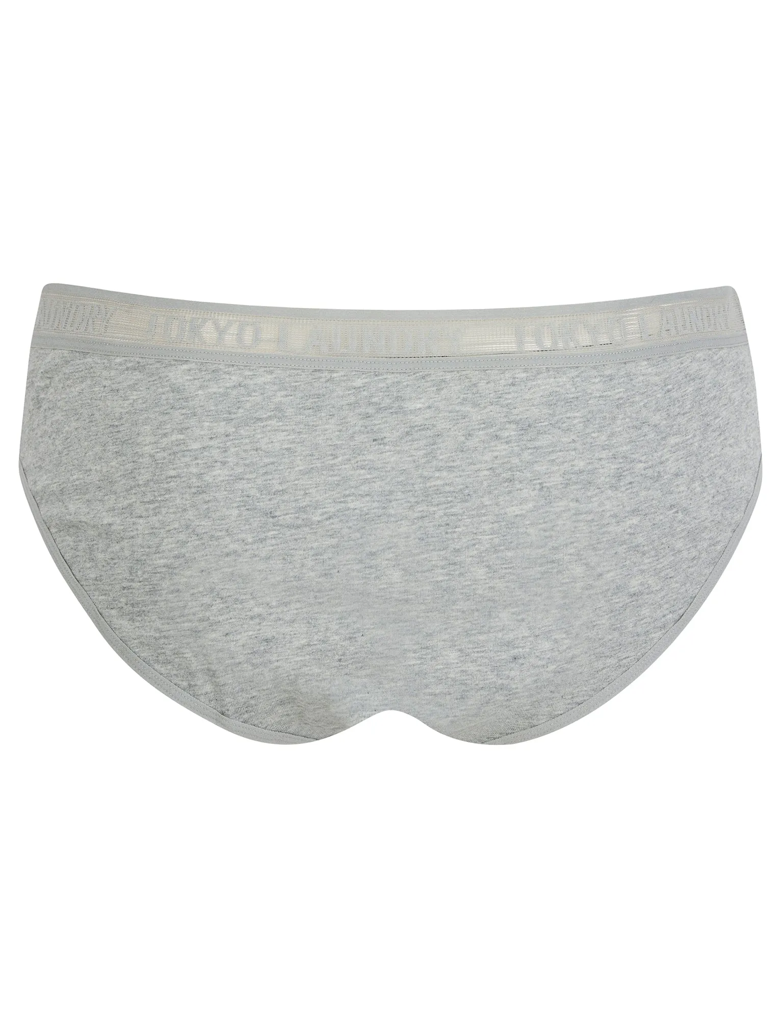 Ayla 3 (5 Pack) Cotton Assorted Briefs with Mesh Waistband in Peacoat / Hydrangea Blue / Gray Blue / Urban Red / Light Grey Marl - Tokyo Laundry sold by Tokyo Laundry product image thumbnail 4