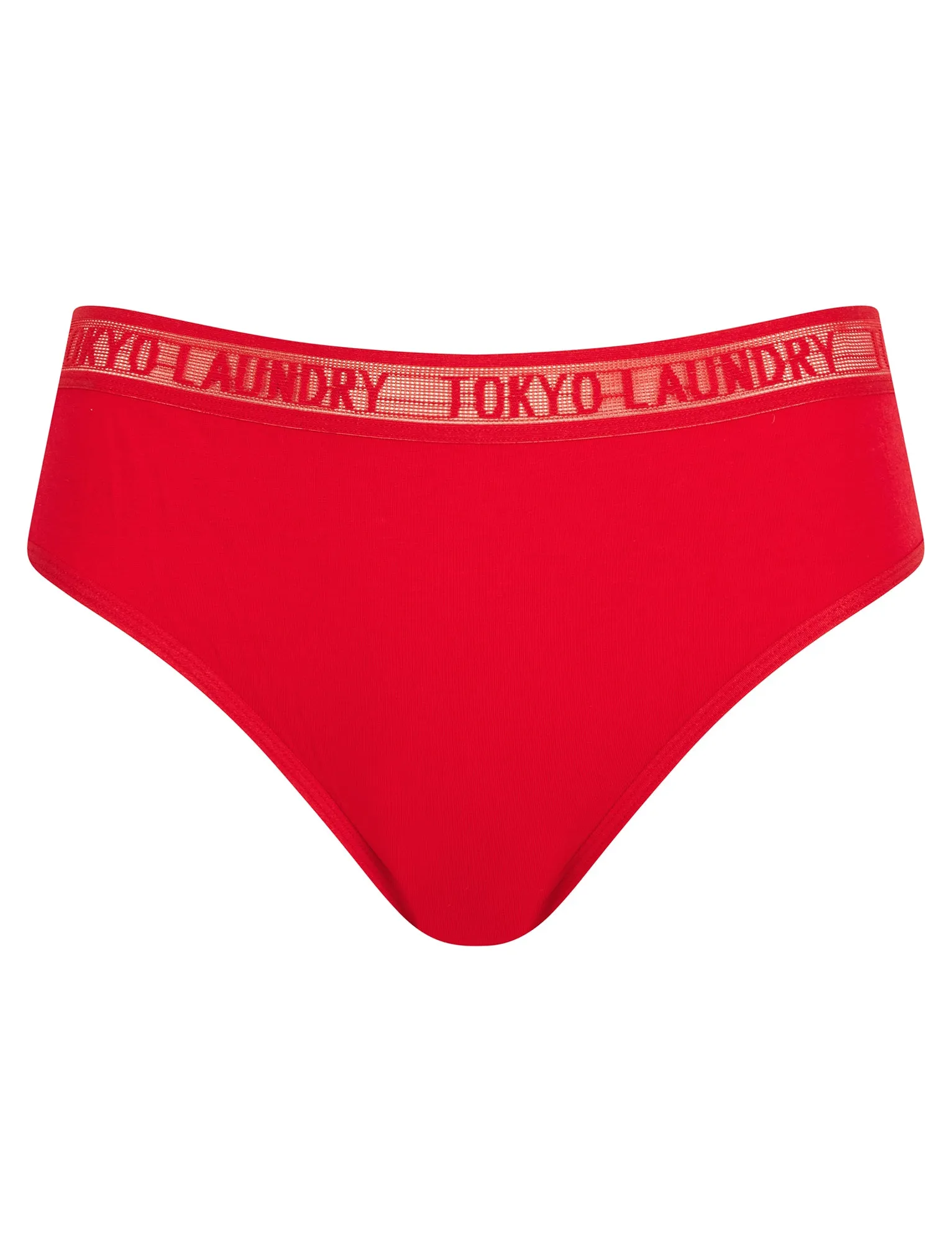 Ayla 3 (5 Pack) Cotton Assorted Briefs with Mesh Waistband in Peacoat / Hydrangea Blue / Gray Blue / Urban Red / Light Grey Marl - Tokyo Laundry sold by Tokyo Laundry product image thumbnail 5