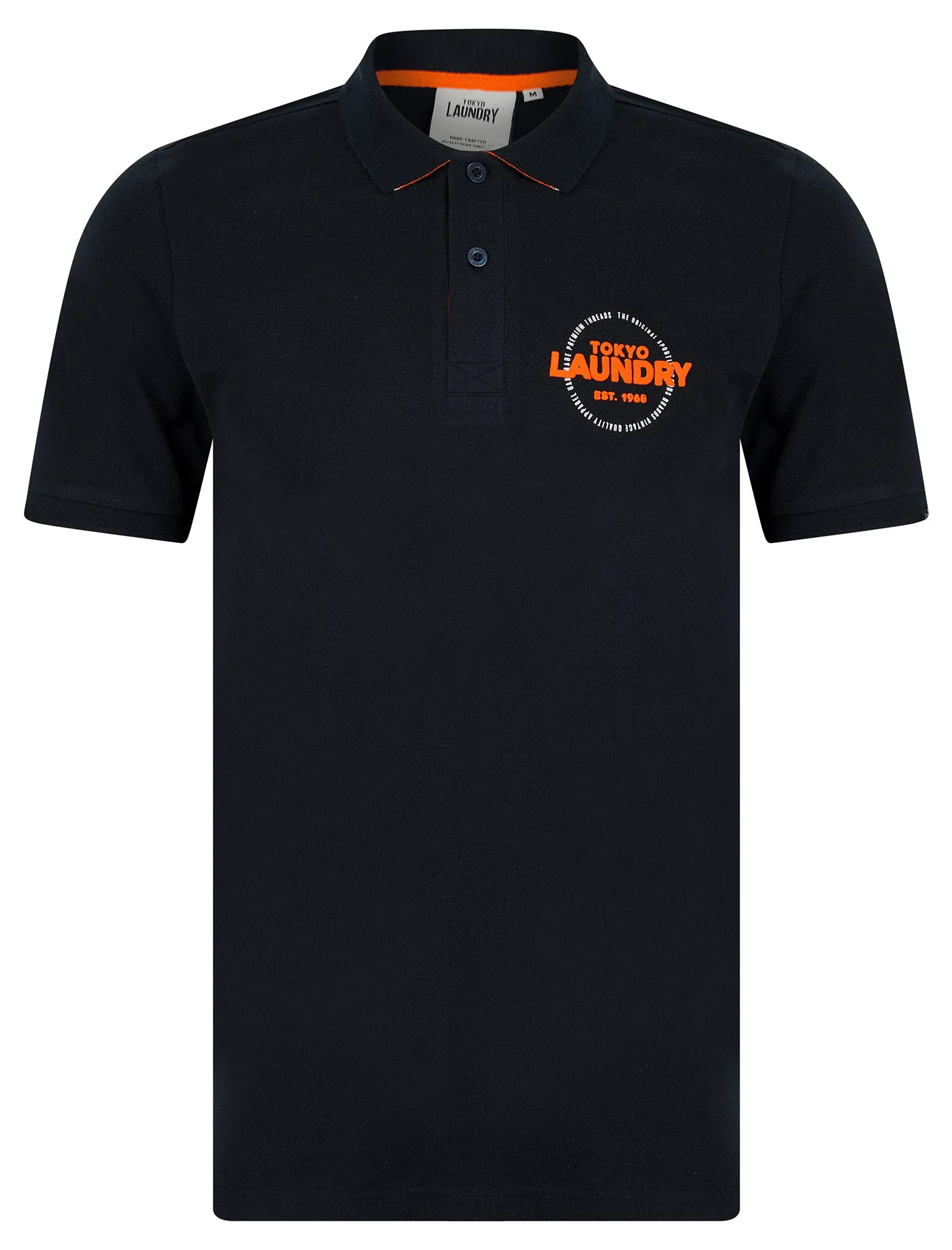 Kairo Cotton Pique Polo Shirt in Sky Captain Navy - Tokyo Laundry sold by Tokyo Laundry