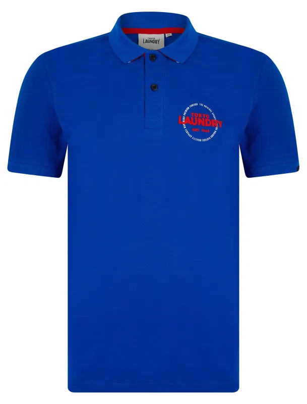 Kairo Cotton Pique Polo Shirt in Jet Blue - Tokyo Laundry sold by Tokyo Laundry