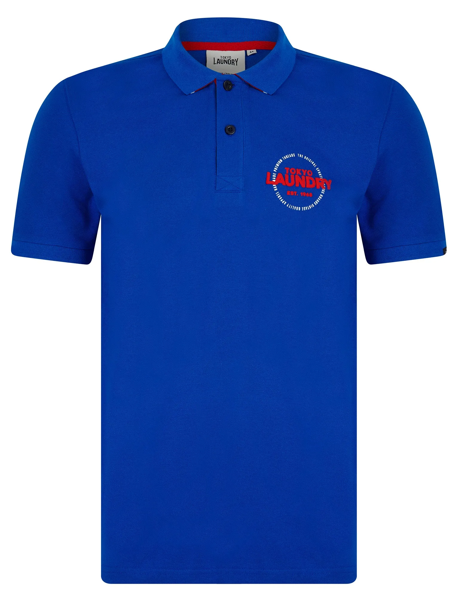 Kairo Cotton Pique Polo Shirt in Jet Blue - Tokyo Laundry sold by Tokyo Laundry