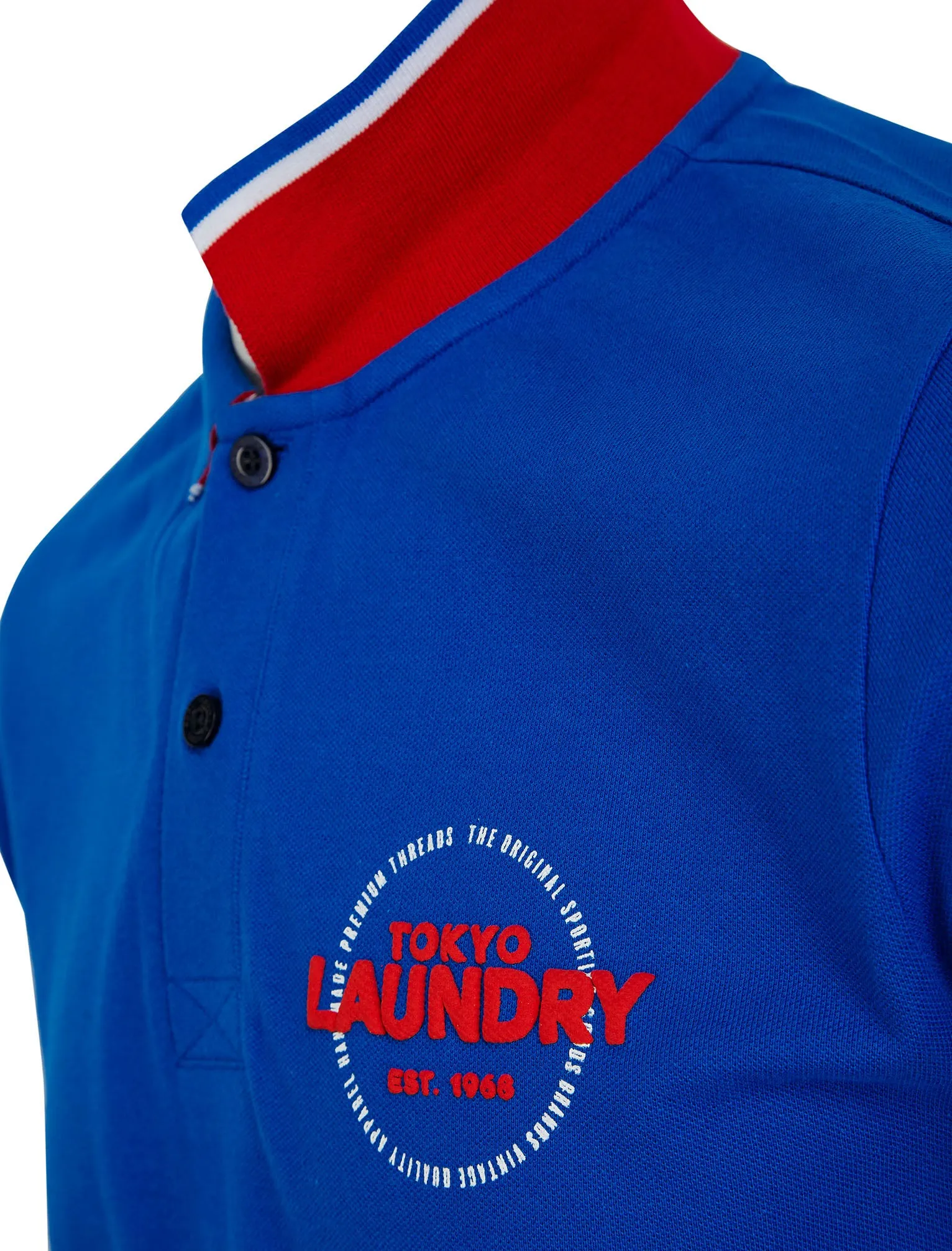 Kairo Cotton Pique Polo Shirt in Jet Blue - Tokyo Laundry sold by Tokyo Laundry product image thumbnail 3