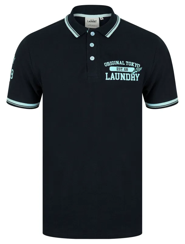 Fotos Cotton Pique Polo Shirt in Sky Captain Navy - Tokyo Laundry sold by Tokyo Laundry