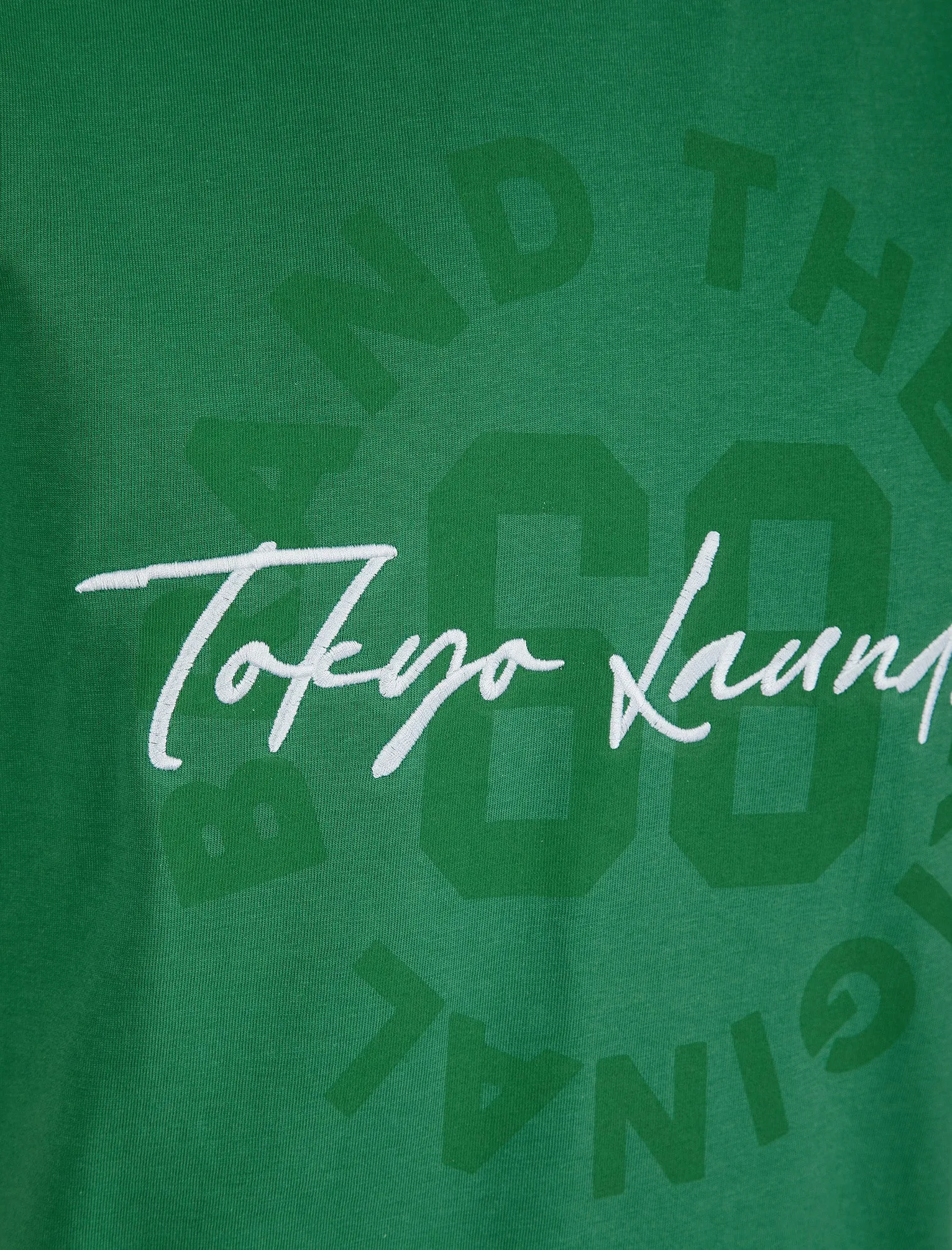 Carcle Embroidery & Print Motif Cotton Jersey T-Shirt in Fir Green - Tokyo Laundry sold by Tokyo Laundry product image thumbnail 3