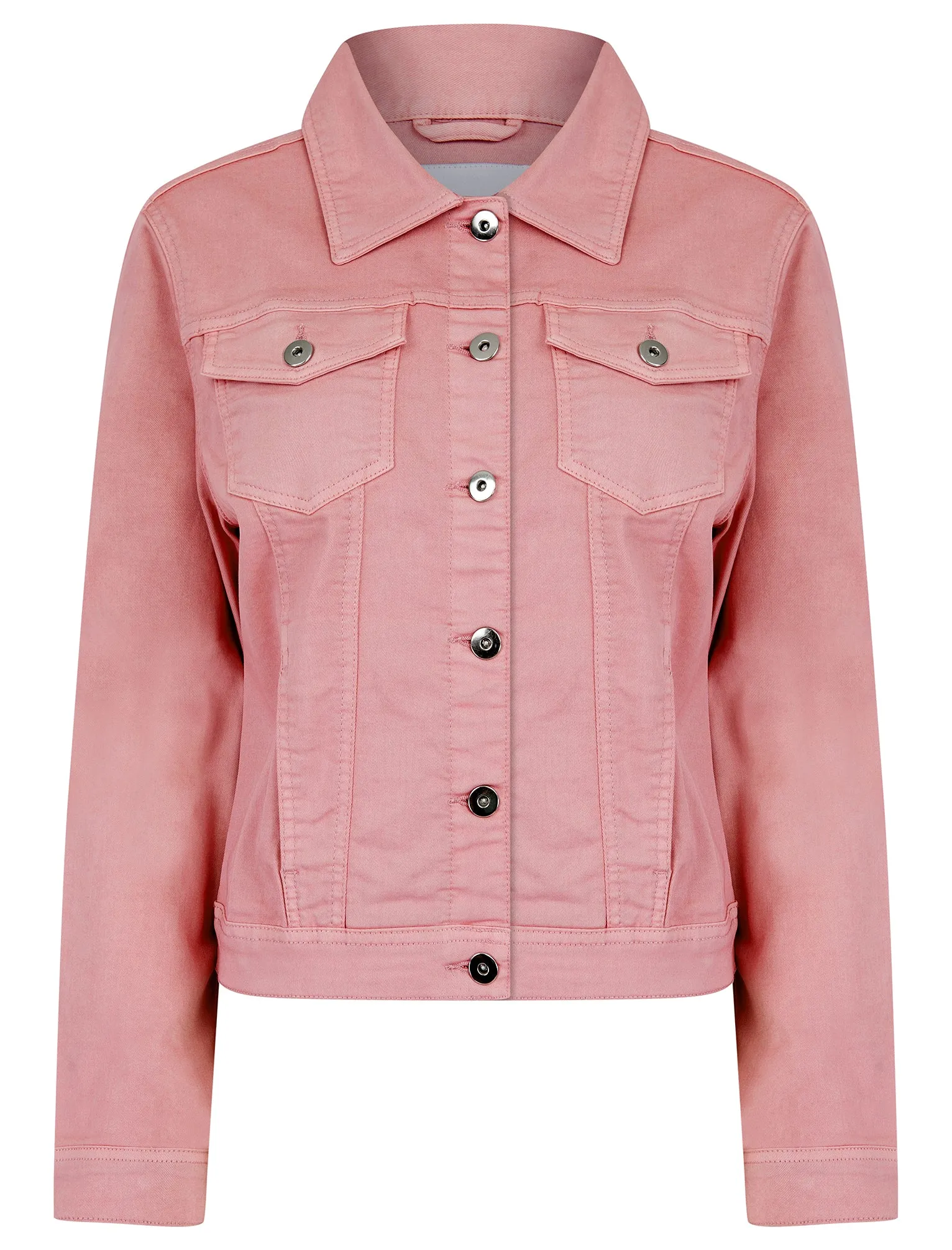Feather Women's Stretch Cotton Denim Jacket in Zephyr Pink - Amara Reya sold by Tokyo Laundry