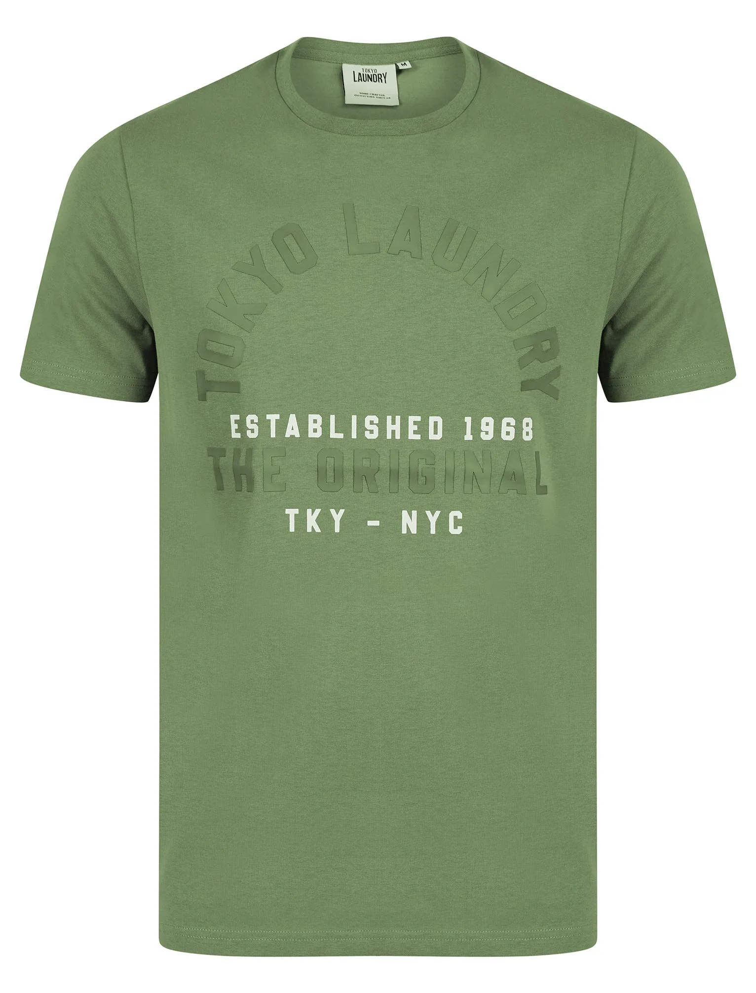 Lewes Vintage Retro Motif Cotton Jersey T-Shirt in Sea Spray Green - Tokyo Laundry sold by Tokyo Laundry