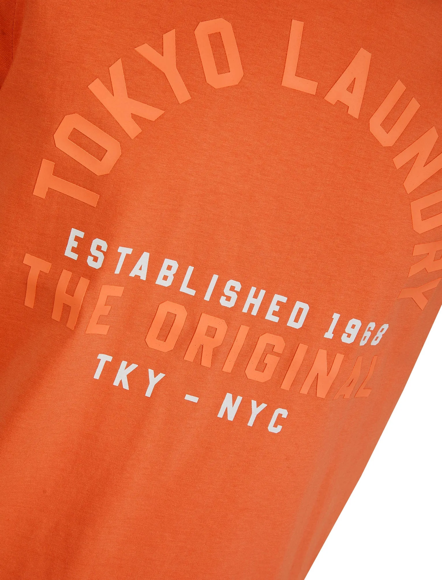 Lewes Vintage Retro Motif Cotton Jersey T-Shirt in Orange - Tokyo Laundry sold by Tokyo Laundry product image thumbnail 3