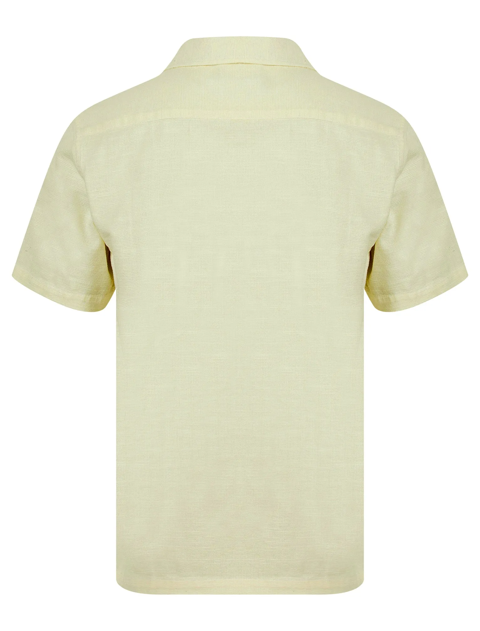 Berlio Lightweight Cotton Slub Short Sleeve Cuban Collar Summer Shirt in Snow White - Kensington Eastside sold by Tokyo Laundry product image thumbnail 2