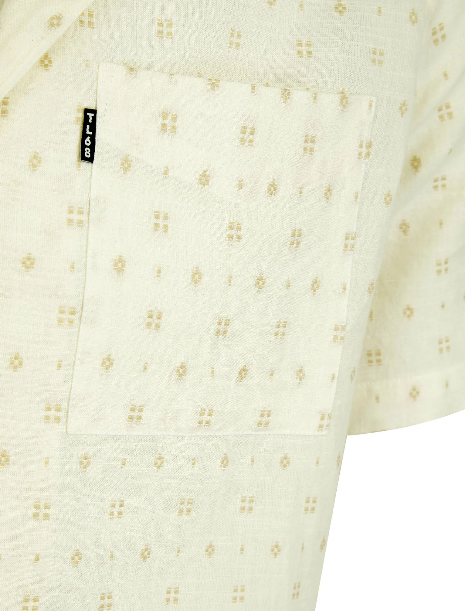 Bastien Lightweight Cotton Short Sleeve Cuban Collar Summer Shirt in Snow White - Tokyo Laundry sold by Tokyo Laundry product image thumbnail 3