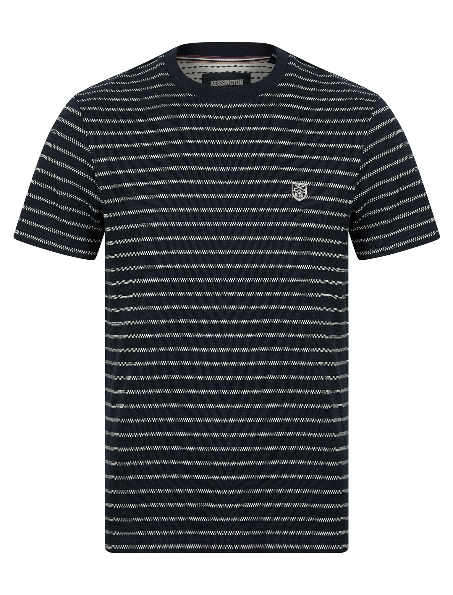 Wishford Stretch Cotton Striped Crew Neck T-Shirt in Sky Captain Navy - Kensington Eastside sold by Tokyo Laundry