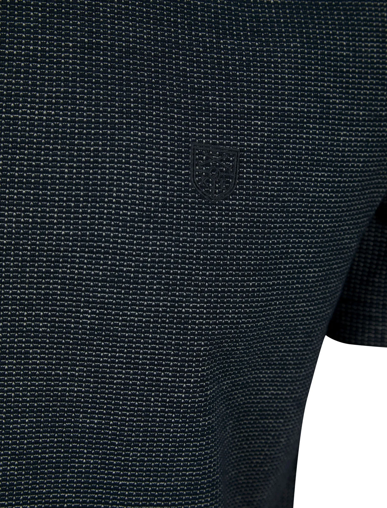 West Stretch Cotton Jacquard Weave Crew Neck T-Shirt in Sky Captain Navy - Kensington Eastside sold by Tokyo Laundry product image thumbnail 3