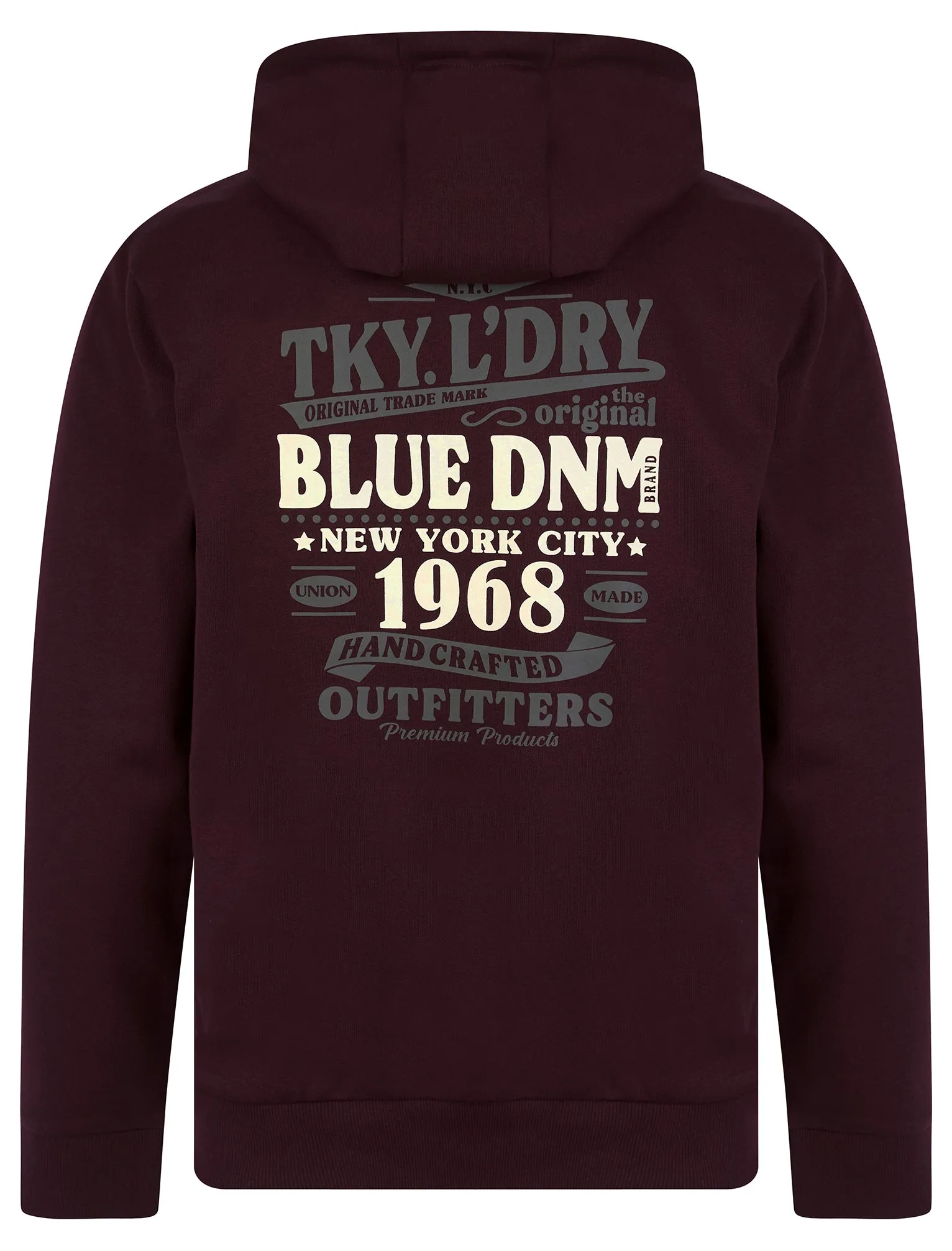 Marland Graphic Motif Brushback Fleece Pullover Hoodie with Back Print in Winetasting - Tokyo Laundry sold by Tokyo Laundry product image thumbnail 3