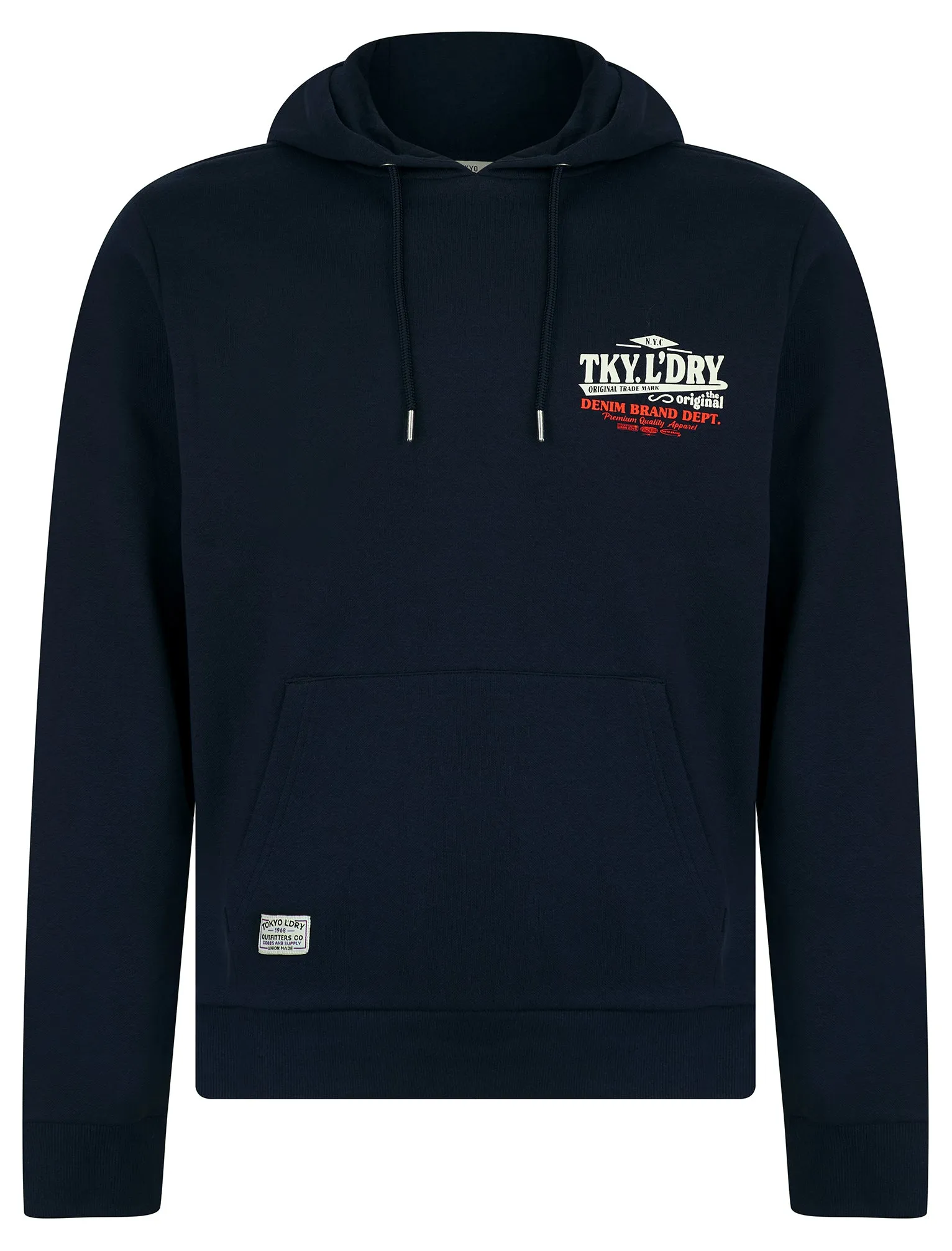 Marland Graphic Motif Brushback Fleece Pullover Hoodie with Back Print in Sky Captain Navy - Tokyo Laundry sold by Tokyo Laundry product image thumbnail 2