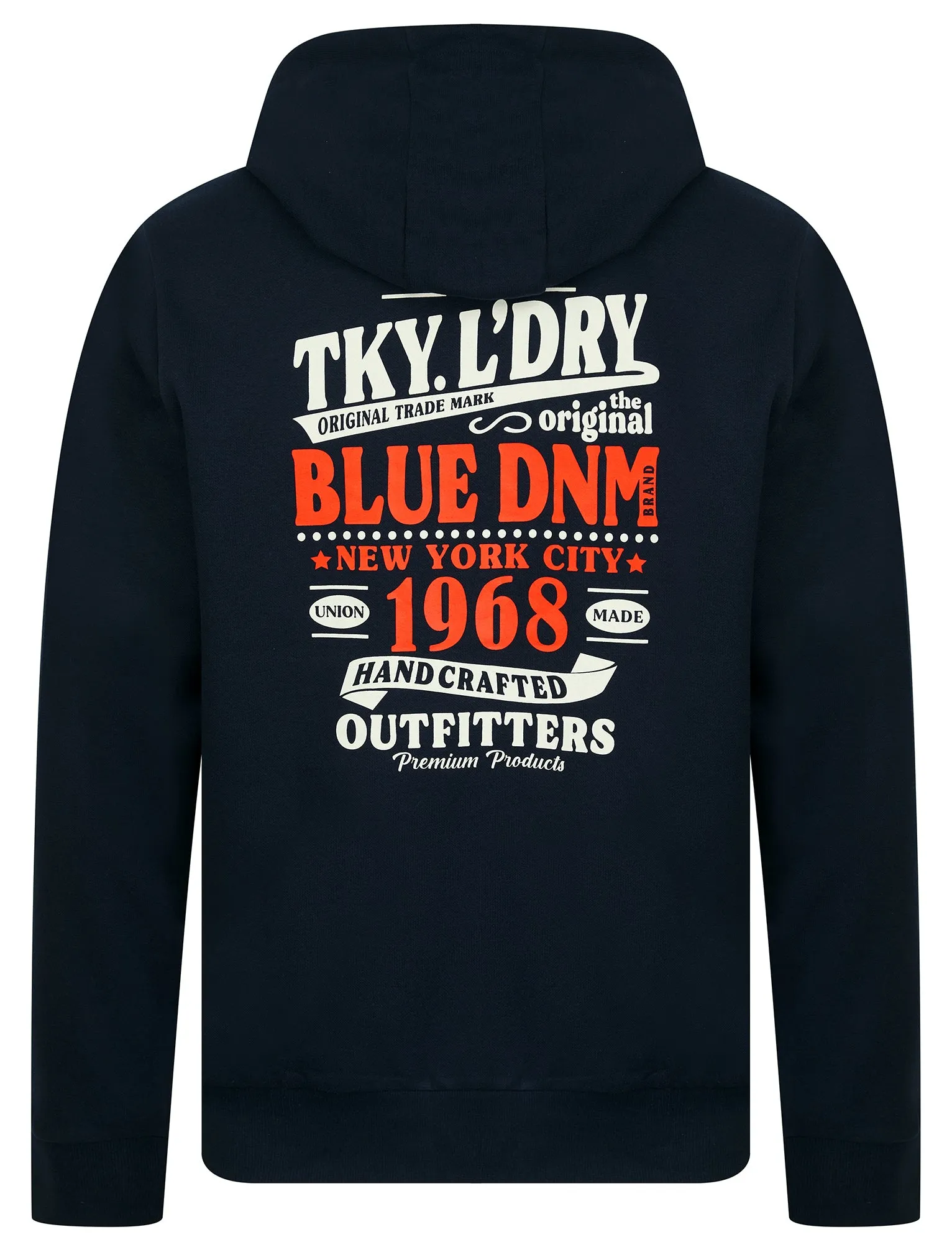 Marland Graphic Motif Brushback Fleece Pullover Hoodie with Back Print in Sky Captain Navy - Tokyo Laundry sold by Tokyo Laundry product image thumbnail 3