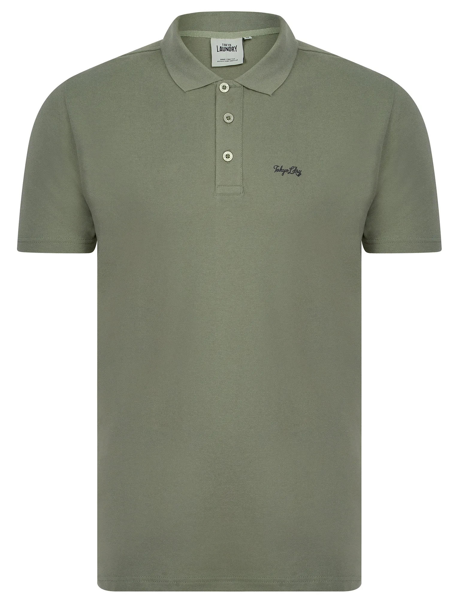 Andrius Cotton Pique Polo Shirt and Jogger Shorts Set in Forest Fog - Tokyo Laundry sold by Tokyo Laundry product image thumbnail 2