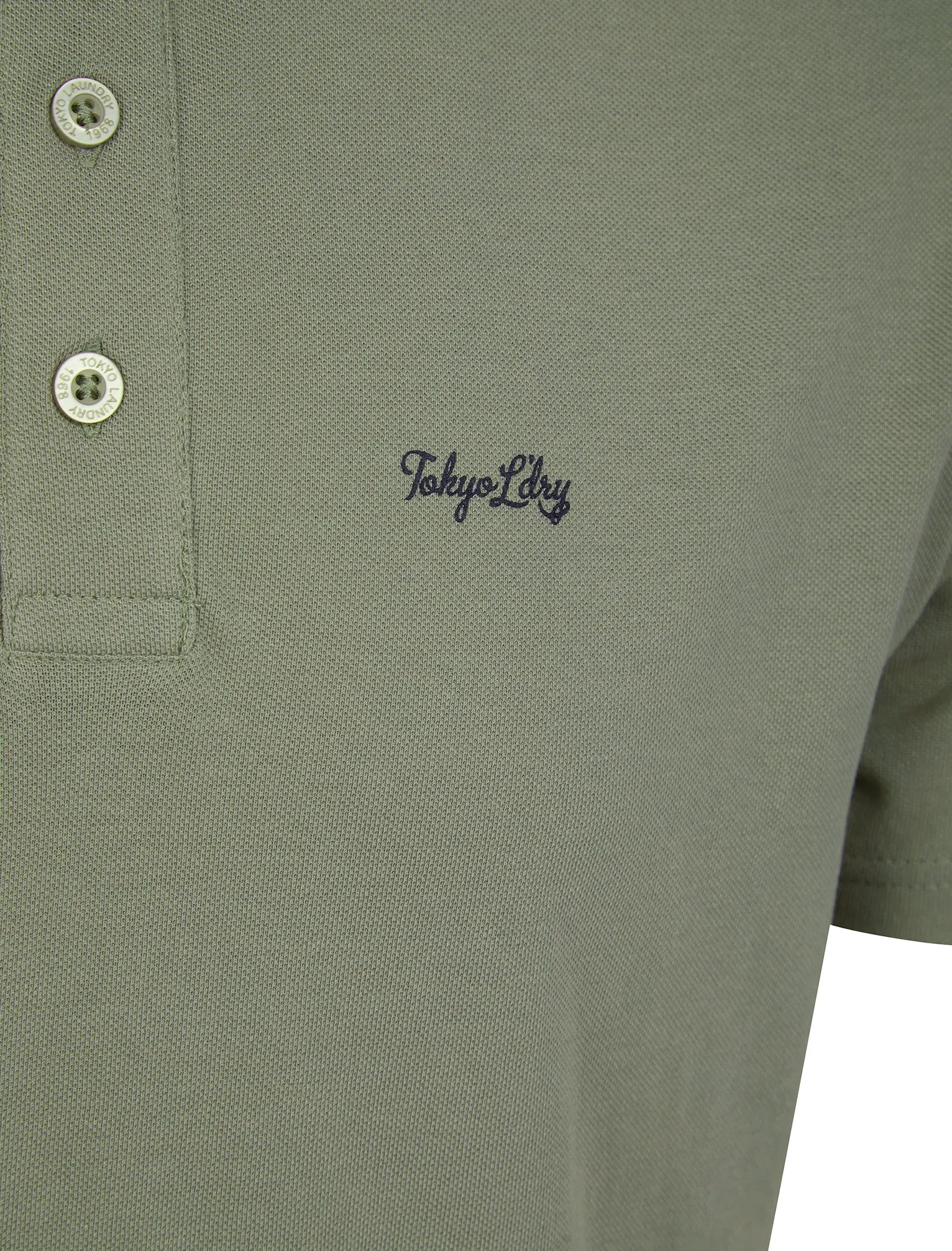 Andrius Cotton Pique Polo Shirt and Jogger Shorts Set in Forest Fog - Tokyo Laundry sold by Tokyo Laundry product image thumbnail 4