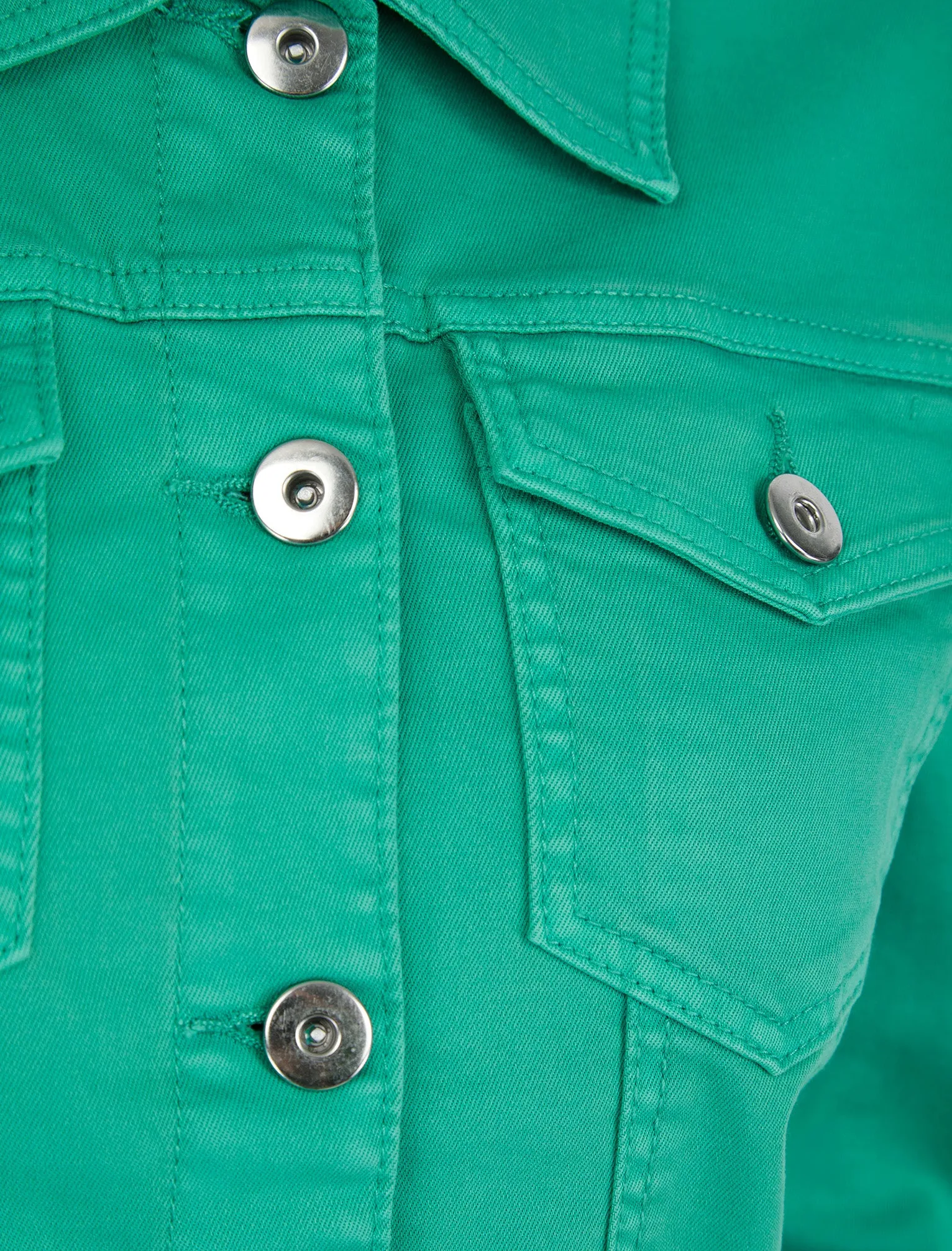 Feather Women's Stretch Cotton Denim Jacket in Ocean Green - Amara Reya sold by Tokyo Laundry product image thumbnail 3