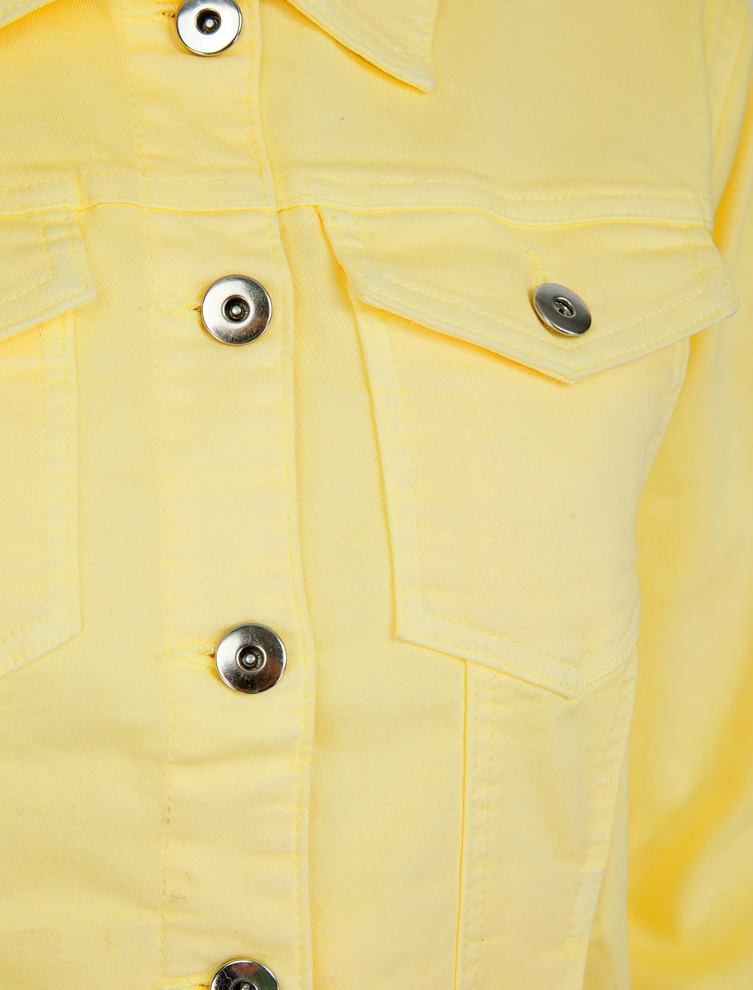 Feather Women's Stretch Cotton Denim Jacket in Pale Lemon - Amara Reya sold by Tokyo Laundry product image thumbnail 3