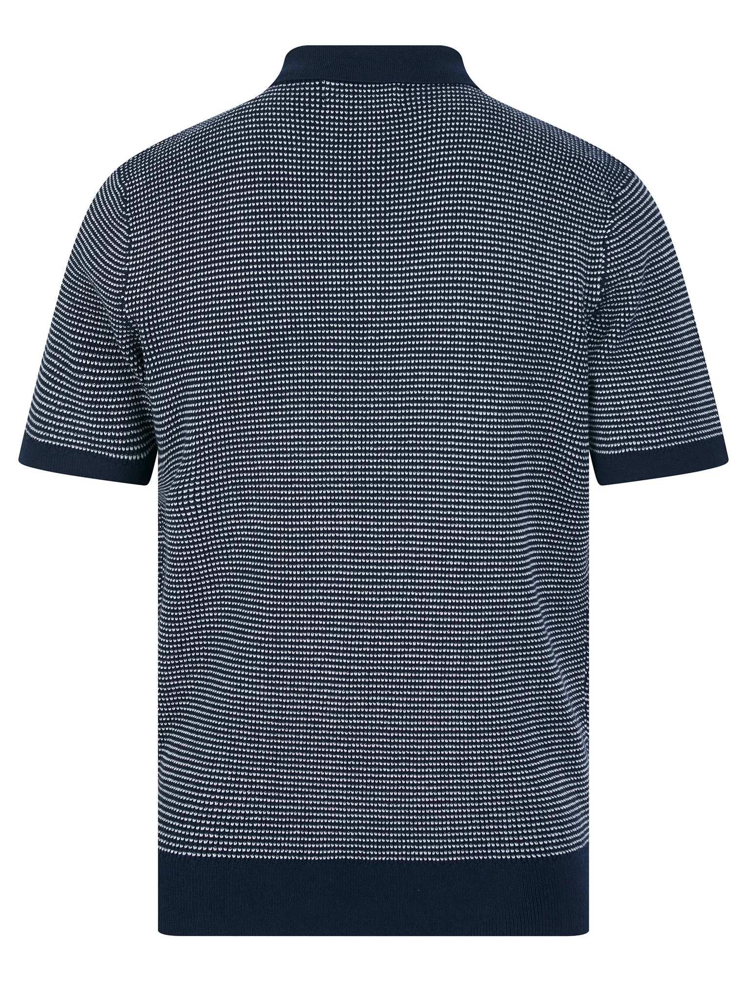 Ings Textured Birds-Eye Weave Knitted Cotton Polo Shirt in Evening Dusk - Kensington Eastside sold by Tokyo Laundry product image thumbnail 2