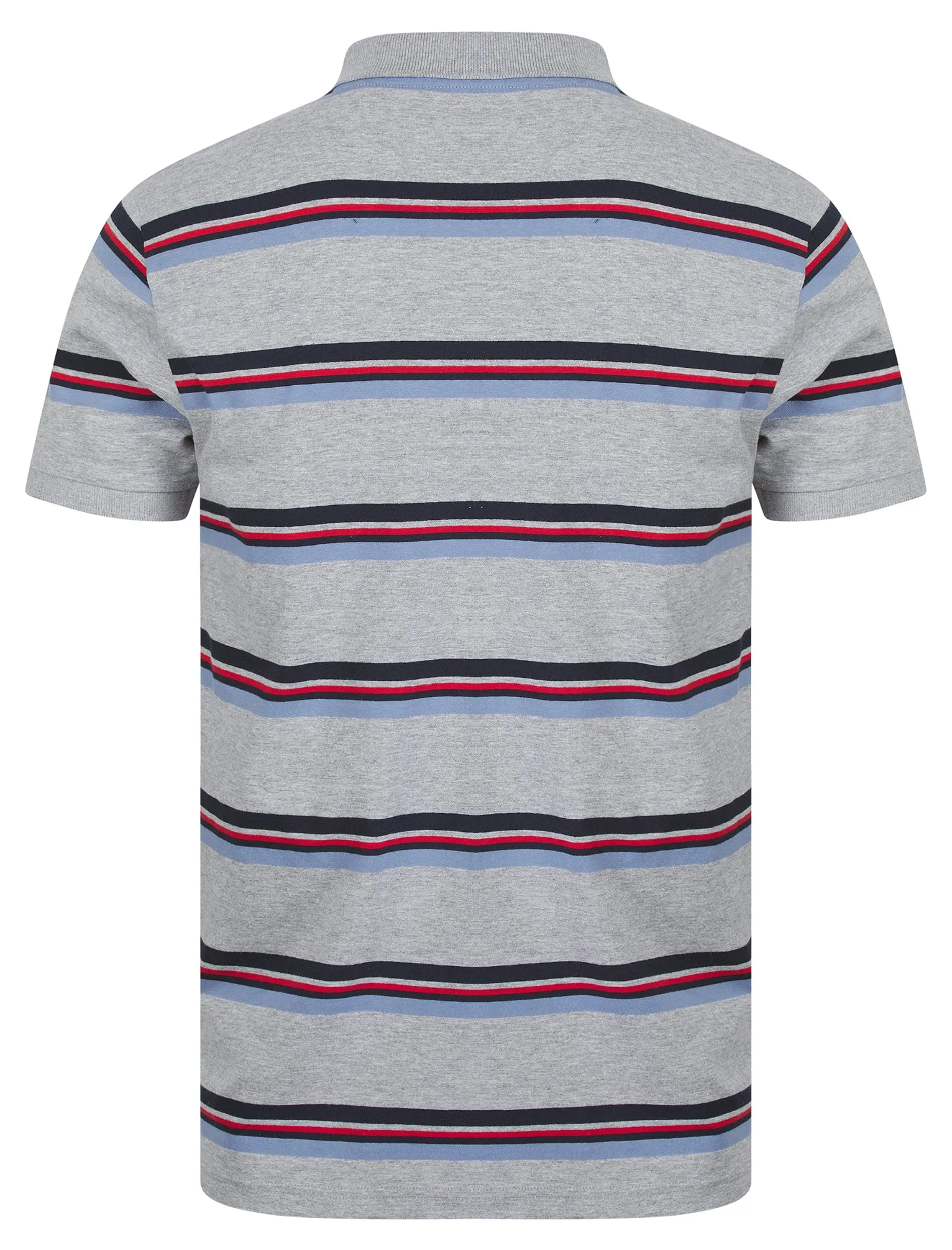 Haydin Yarn Dyed Stripe Cotton Pique Polo Shirt in Light Grey Marl - Tokyo Laundry sold by Tokyo Laundry product image thumbnail 2