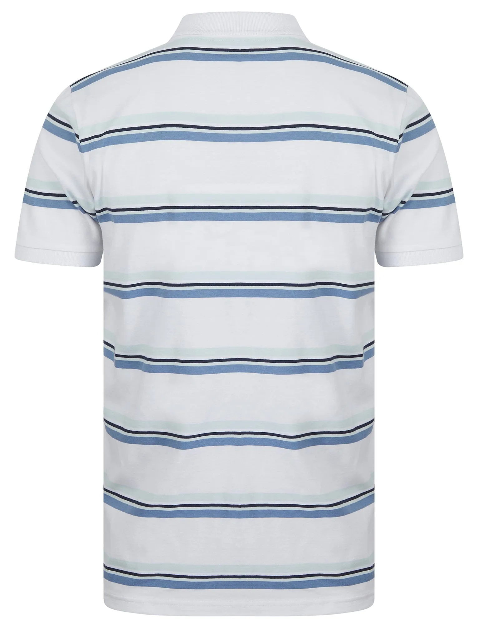 Haydin Yarn Dyed Stripe Cotton Pique Polo Shirt in Optic White - Tokyo Laundry sold by Tokyo Laundry product image thumbnail 2