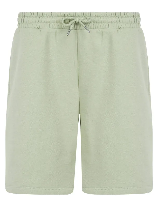 Xoey High Waisted Brushback Fleece Lounge Jogger Shorts in Sage Green - Amara Reya sold by Tokyo Laundry