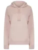 Script Plain Long Line Oversize Drop Shoulder Crew Neck Brushback Fleece Hooded Sweatshirt in Pink - Amara Reya sold by Tokyo Laundry
