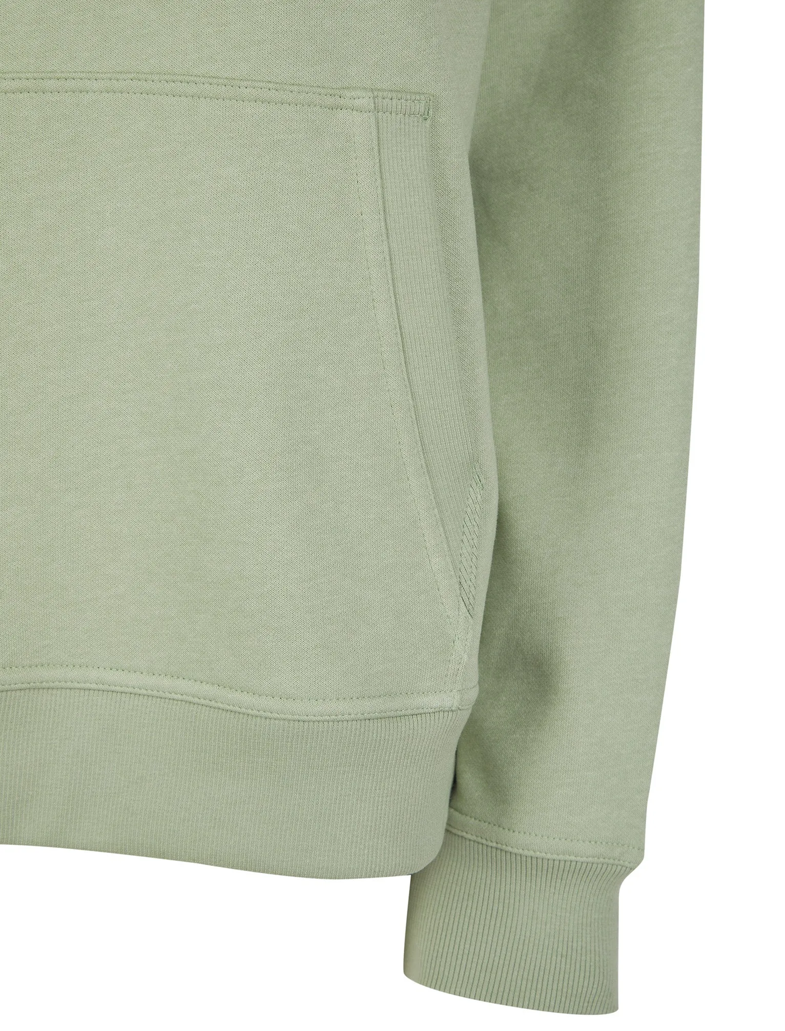 Script Plain Long Line Oversize Drop Shoulder Crew Neck Brushback Fleece Hooded Sweatshirt in Sage Green - Amara Reya sold by Tokyo Laundry product image thumbnail 3