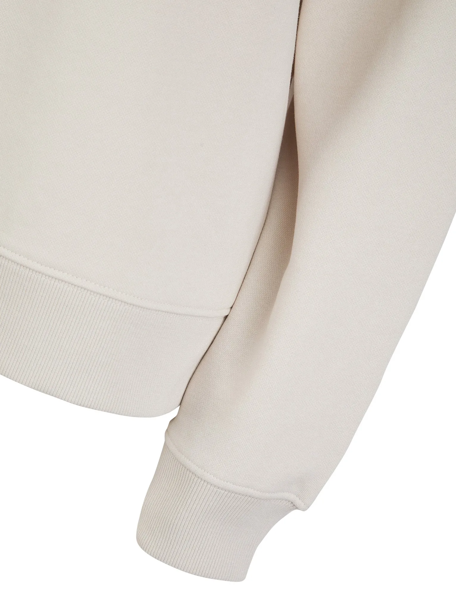 Kelster Plain Long Line Oversize Drop Shoulder Crew Neck Brushback Fleece Sweatshirt in Ivory - Amara Reya sold by Tokyo Laundry product image thumbnail 3