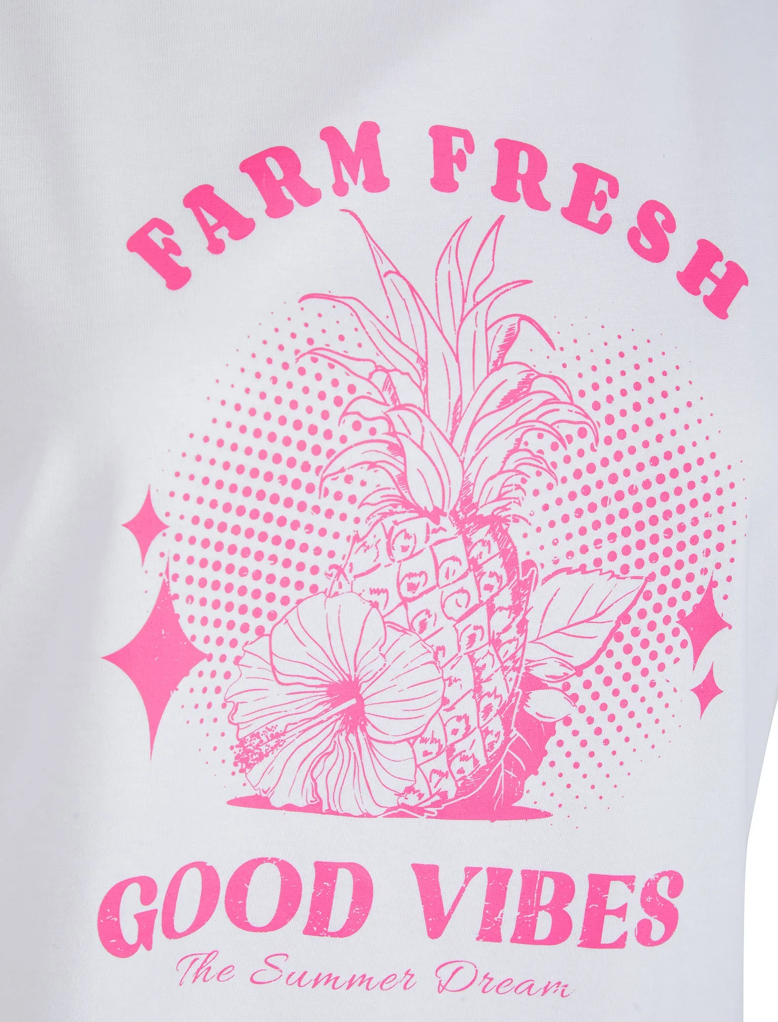 Zesty Graphic Motif Cotton Jersey Crew Neck T-Shirt in Optic White - Weekend Vibes sold by Tokyo Laundry product image thumbnail 3