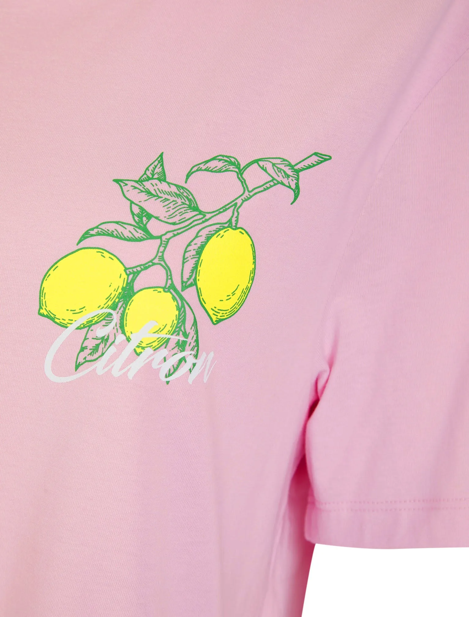 Citron Graphic Motif Cotton Crew Neck T-Shirt with Back-Print in Pink Lady - Weekend Vibes sold by Tokyo Laundry product image thumbnail 4