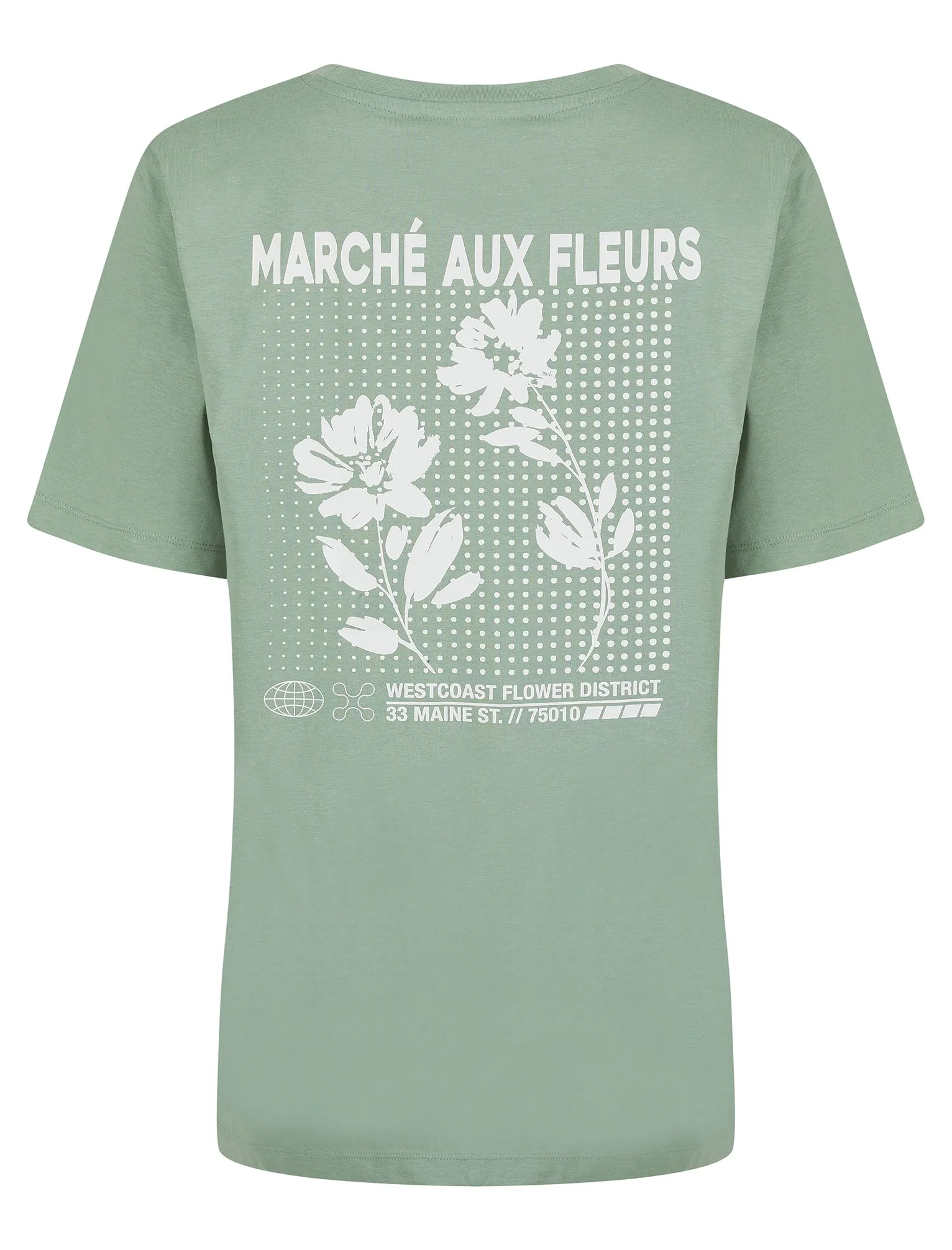 Coleman Graphic Motif Cotton Crew Neck T-Shirt with Back-Print in Green Bay - Weekend Vibes sold by Tokyo Laundry product image thumbnail 3