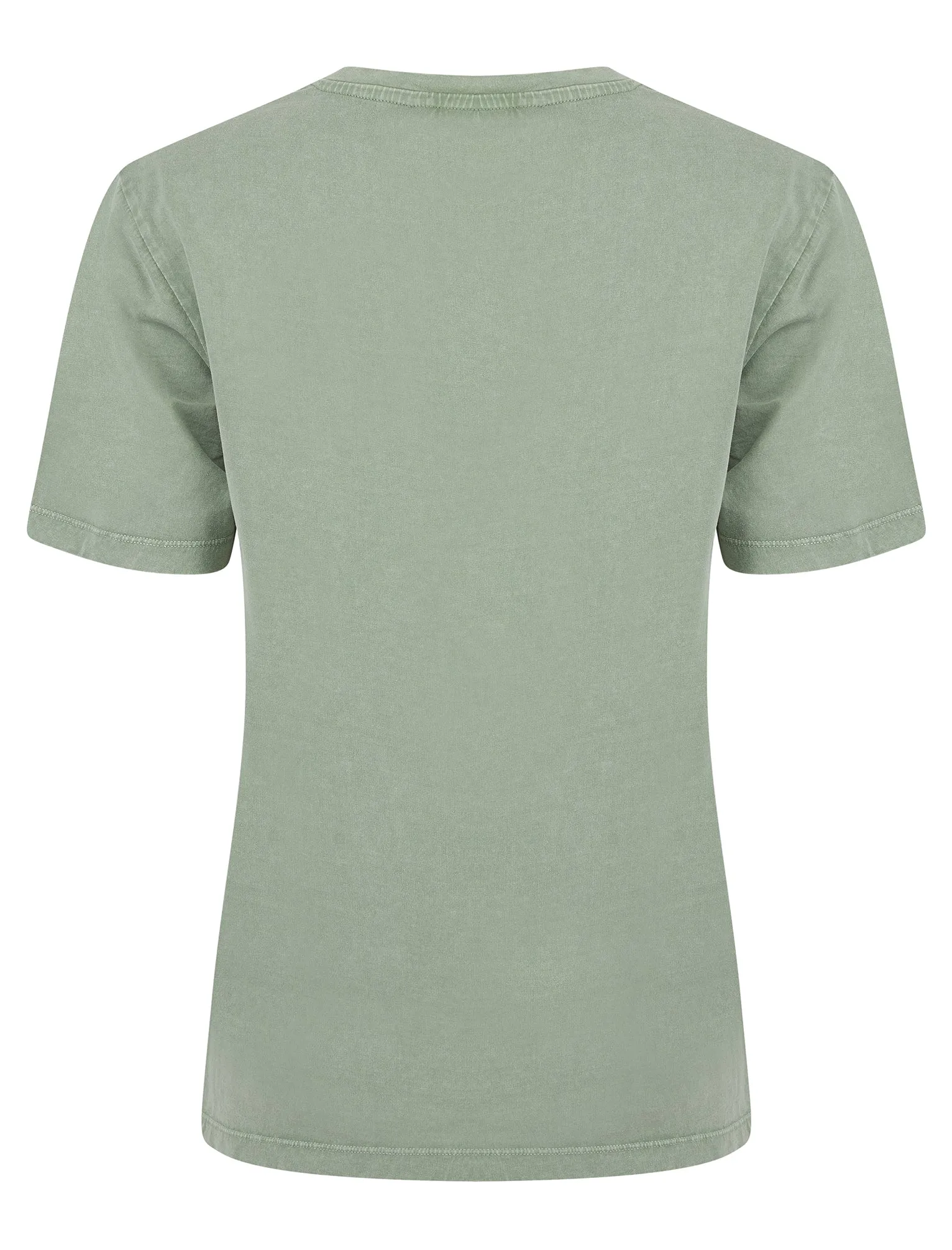 Sunbeam Graphic Motif Cotton Jersey Crew Neck Acid Wash T-Shirt in Sage - Weekend Vibes sold by Tokyo Laundry product image thumbnail 2