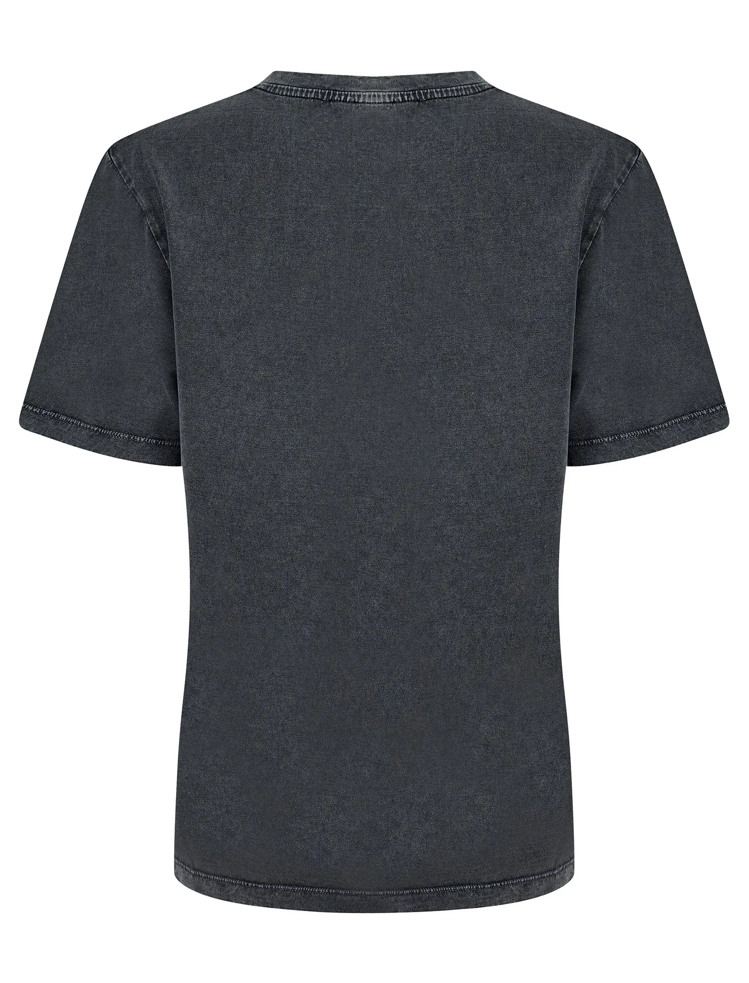 Caprice Graphic Motif Cotton Jersey Crew Neck Acid Wash T-Shirt in Charcoal - Weekend Vibes sold by Tokyo Laundry product image thumbnail 2