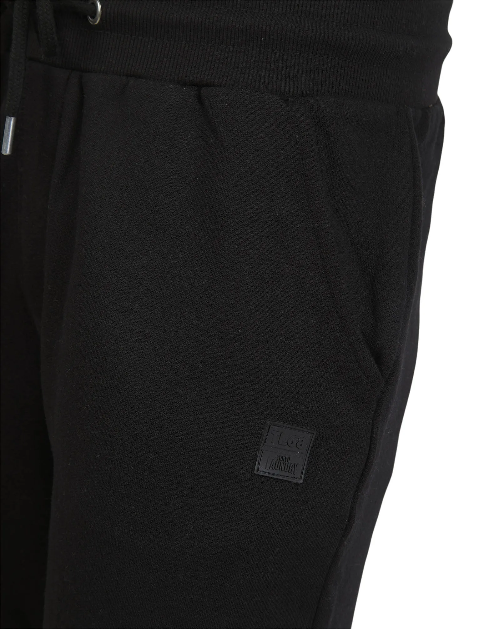 Helm (2 Pack) Cotton Blend Brushback Fleece Jogger Shorts Set in Jet Black / Light Grey Marl - Tokyo Laundry sold by Tokyo Laundry product image thumbnail 4